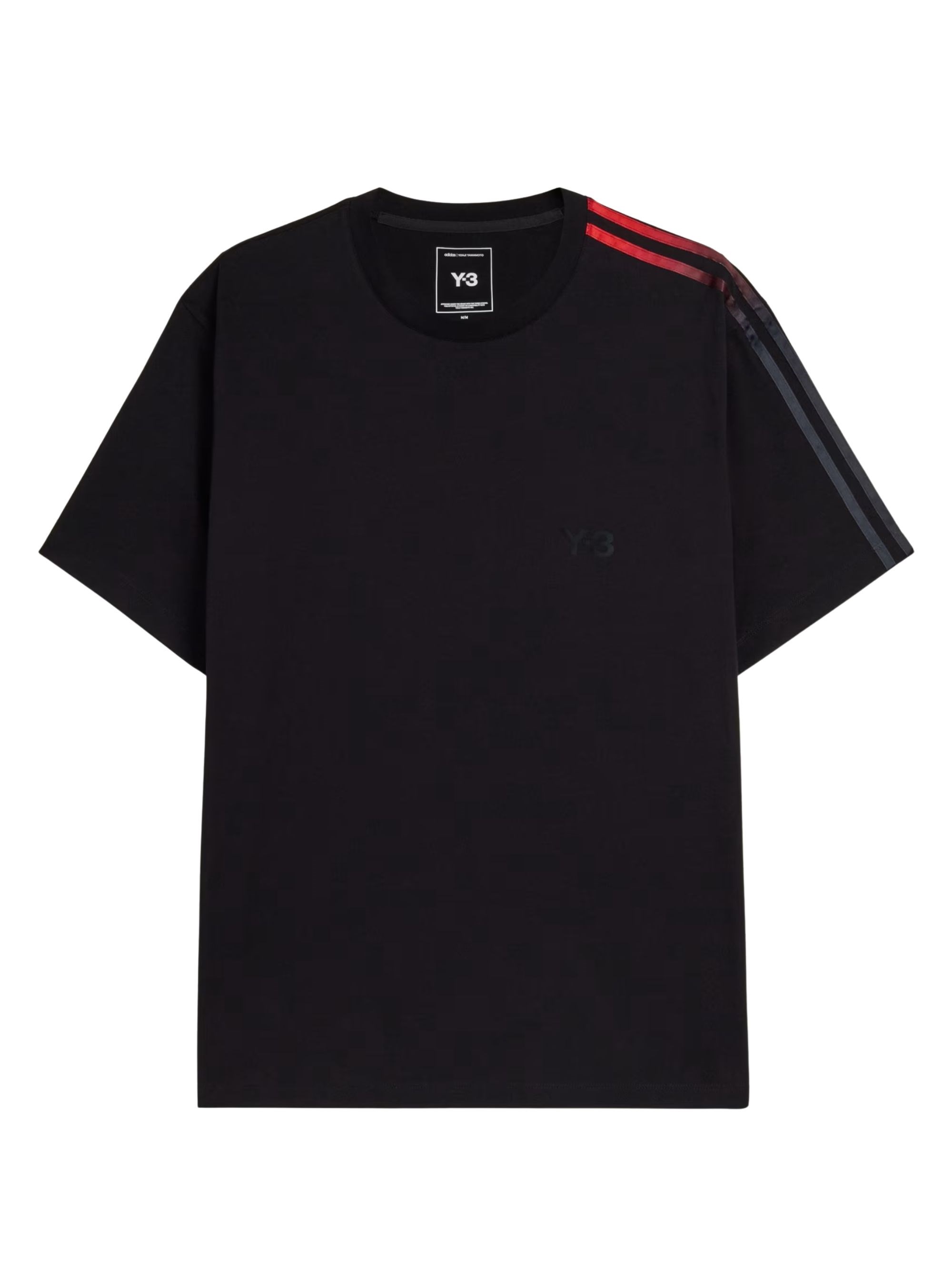 Y-3 Gradient 3 Stripe T-shirt In Black