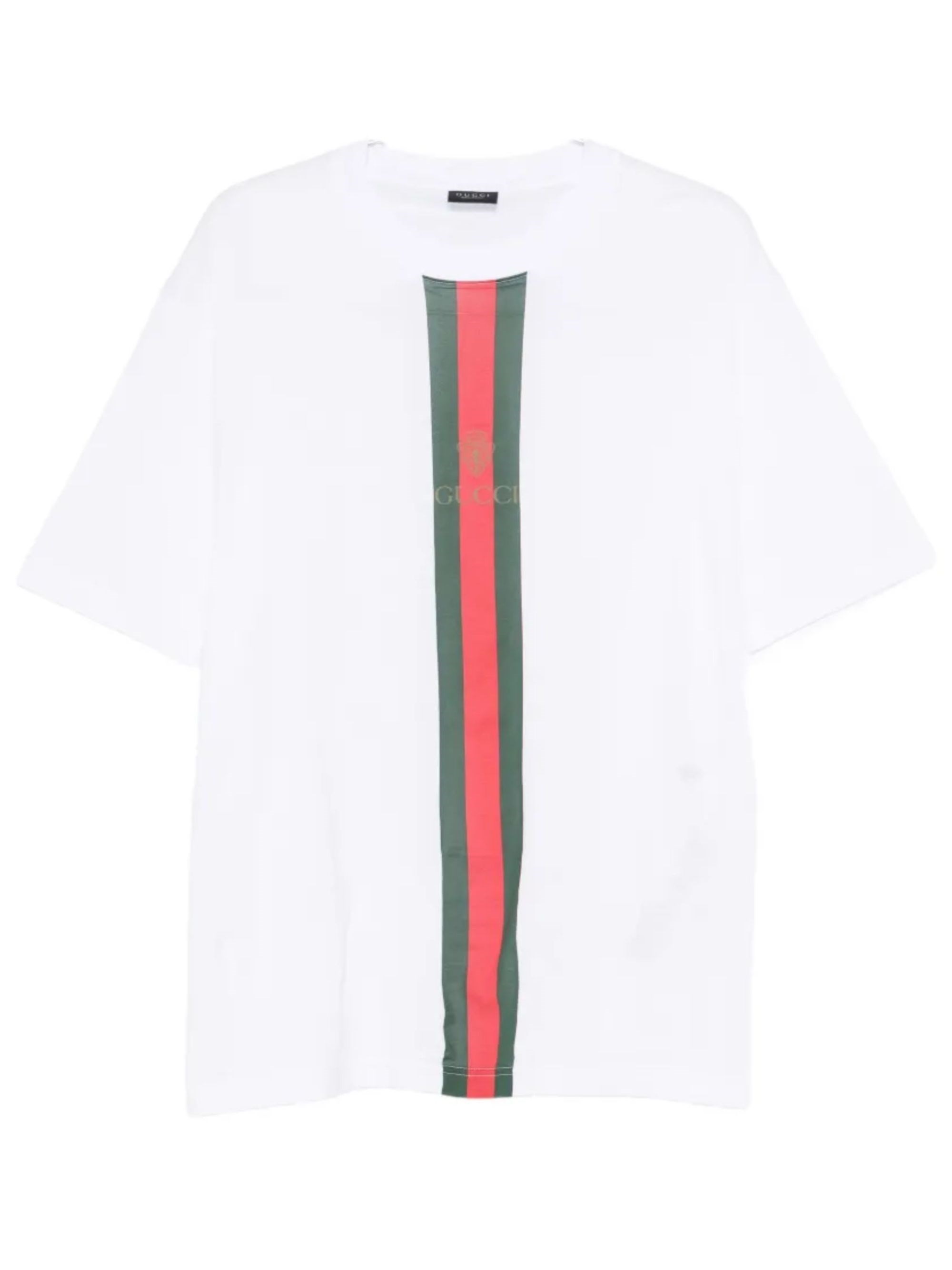 GUCCI Gucci 'Nastro Web' T-Shirt And Emblem