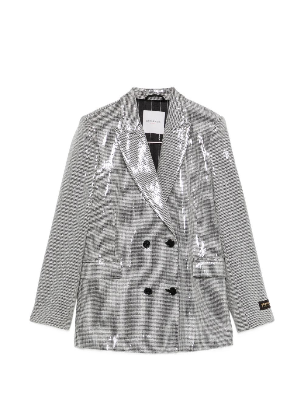 ERMANNO Sequined Double-Breasted Jacket