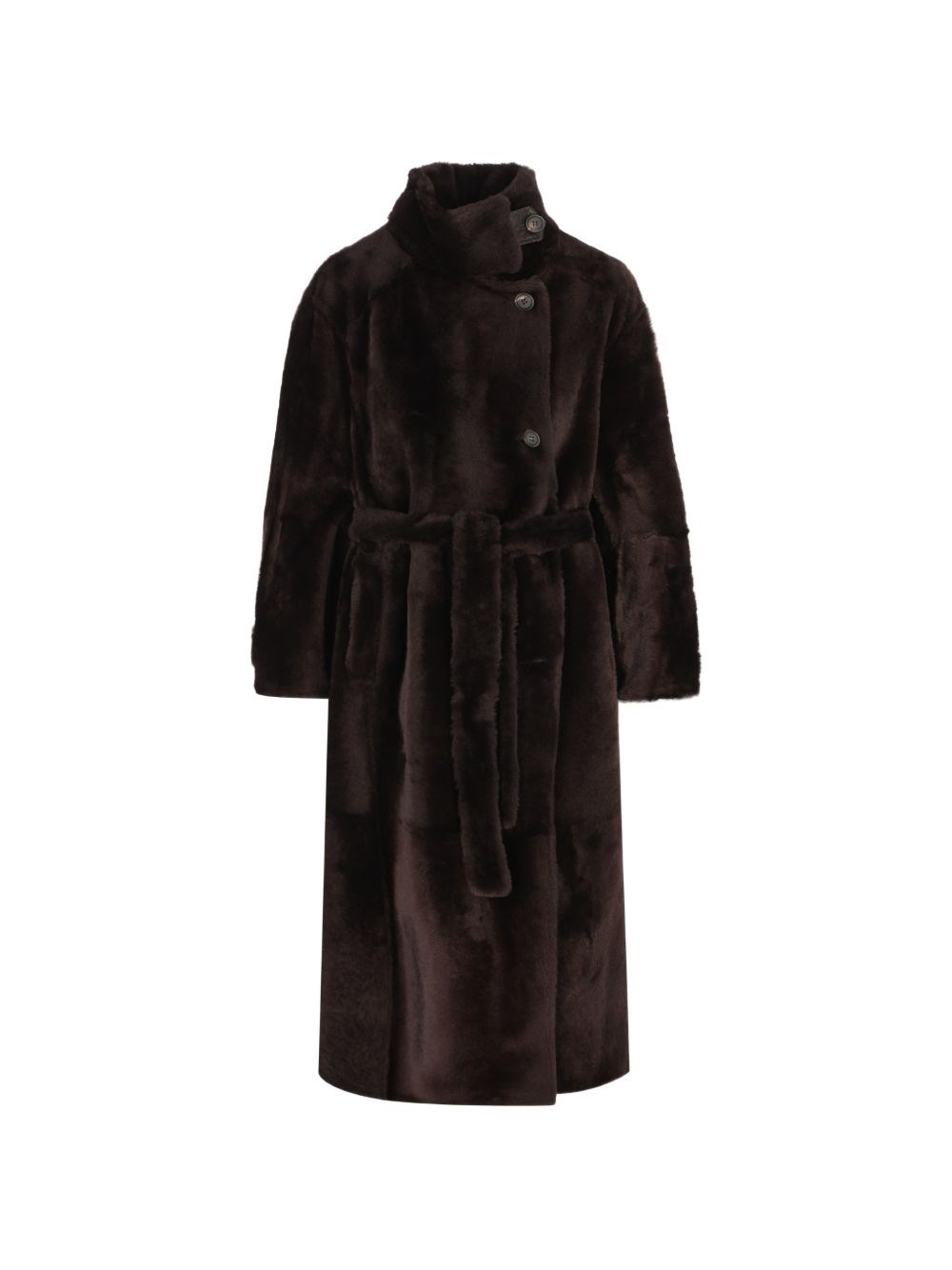 Brunello Cucinelli Belted Shearling Coat
