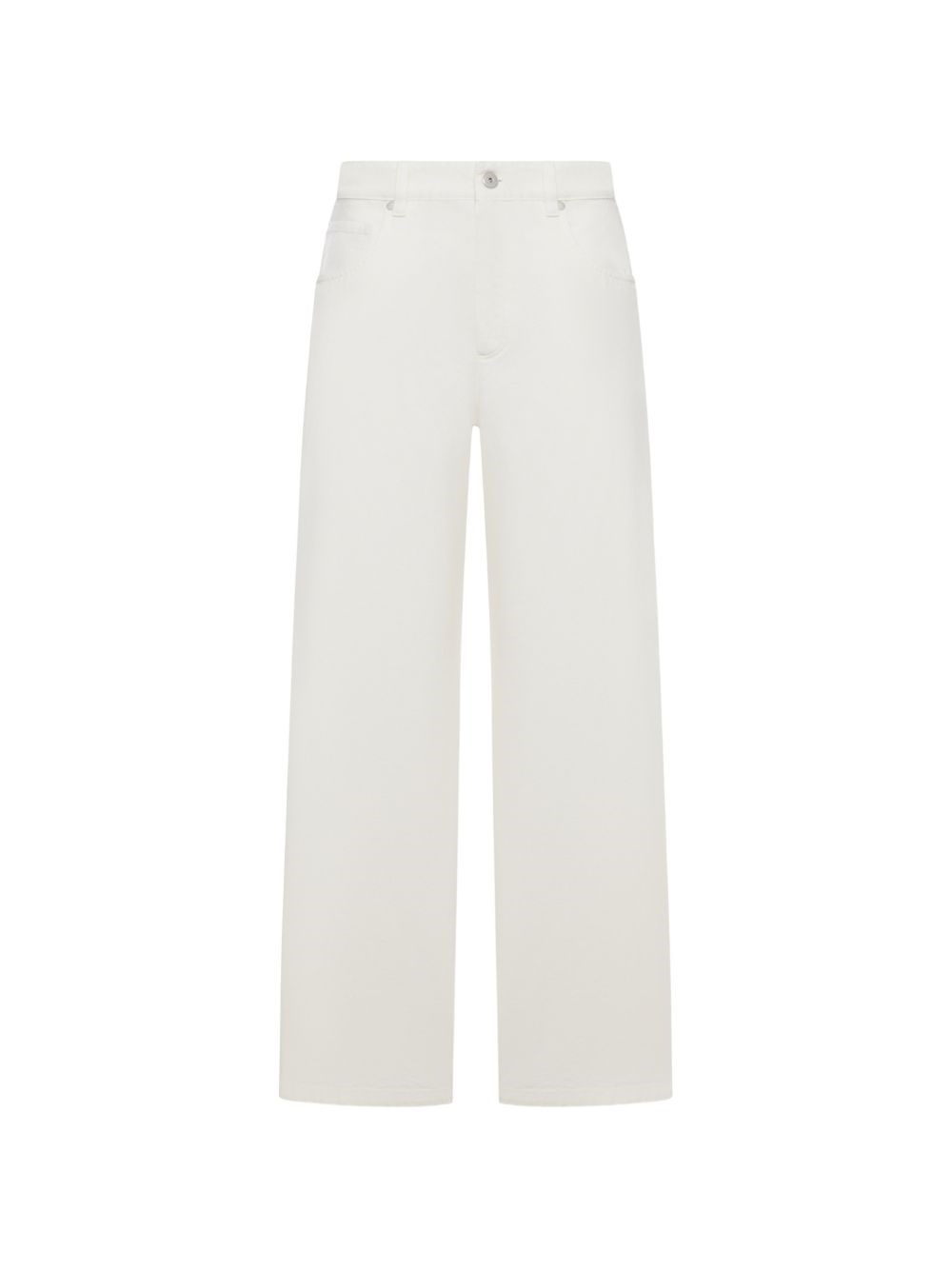 Brunello Cucinelli Denim Cotton Wide-Leg Trousers