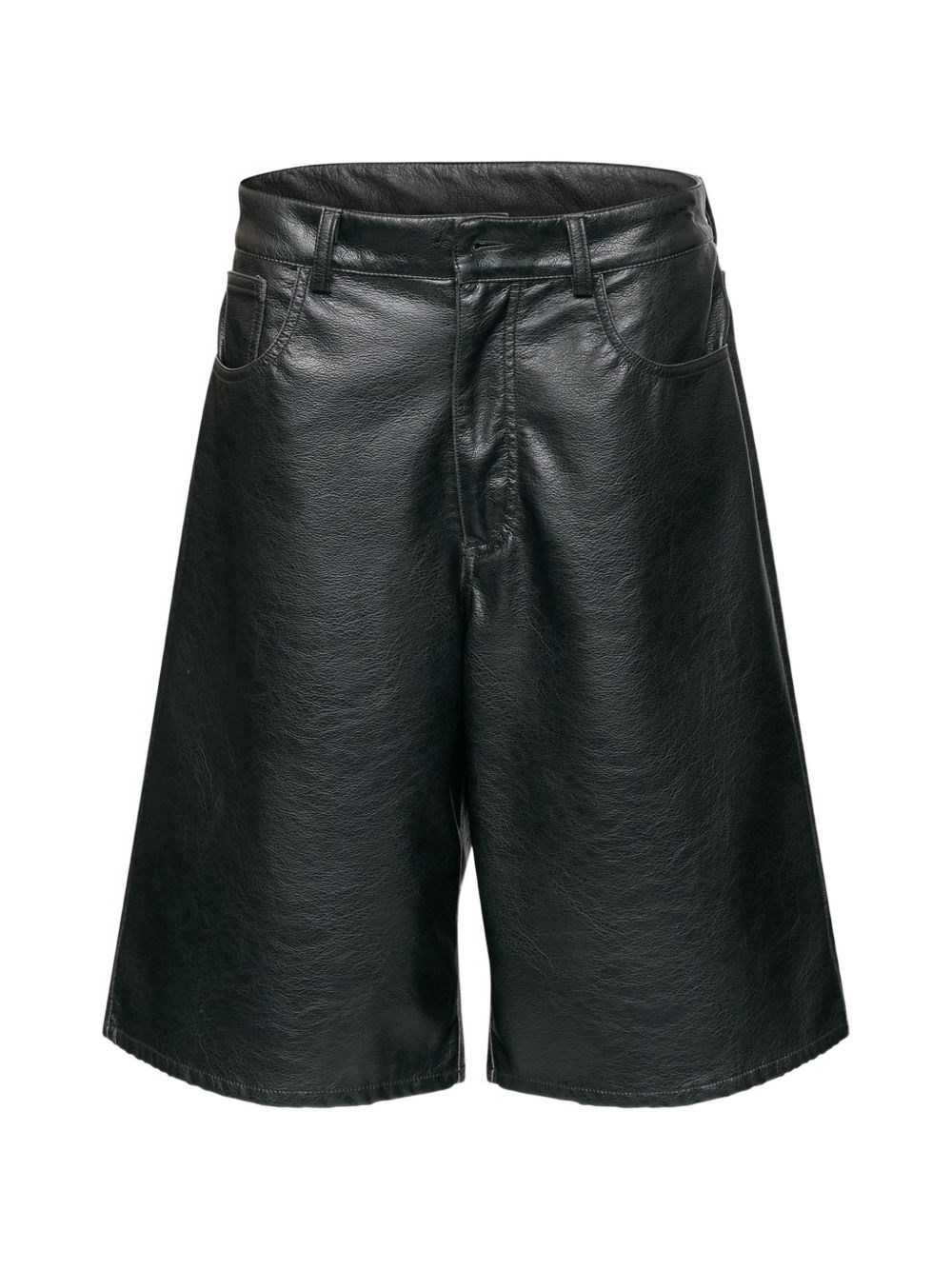 MM6 Maison Margiela Faux Leather Bermuda Shorts