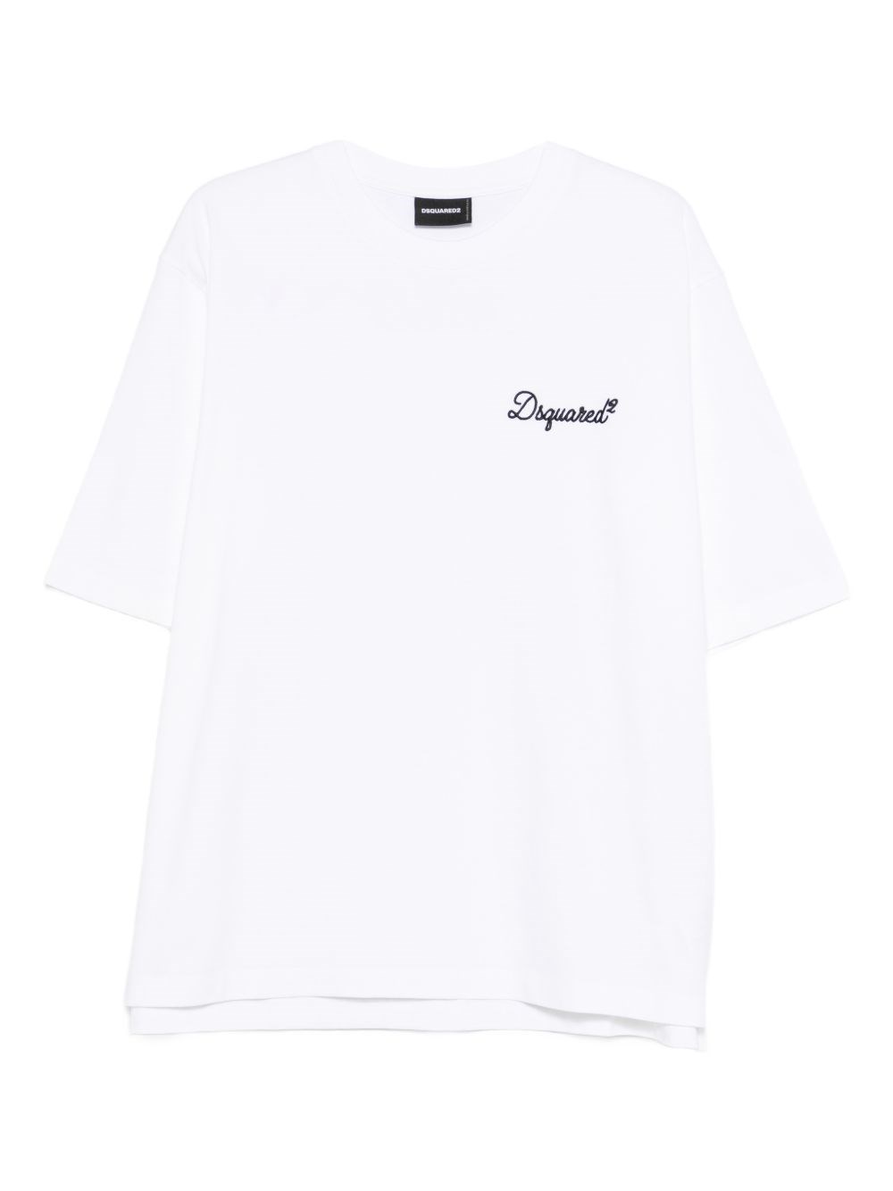Dsquared2 Logo-Embroidered Cotton T-Shirt — White