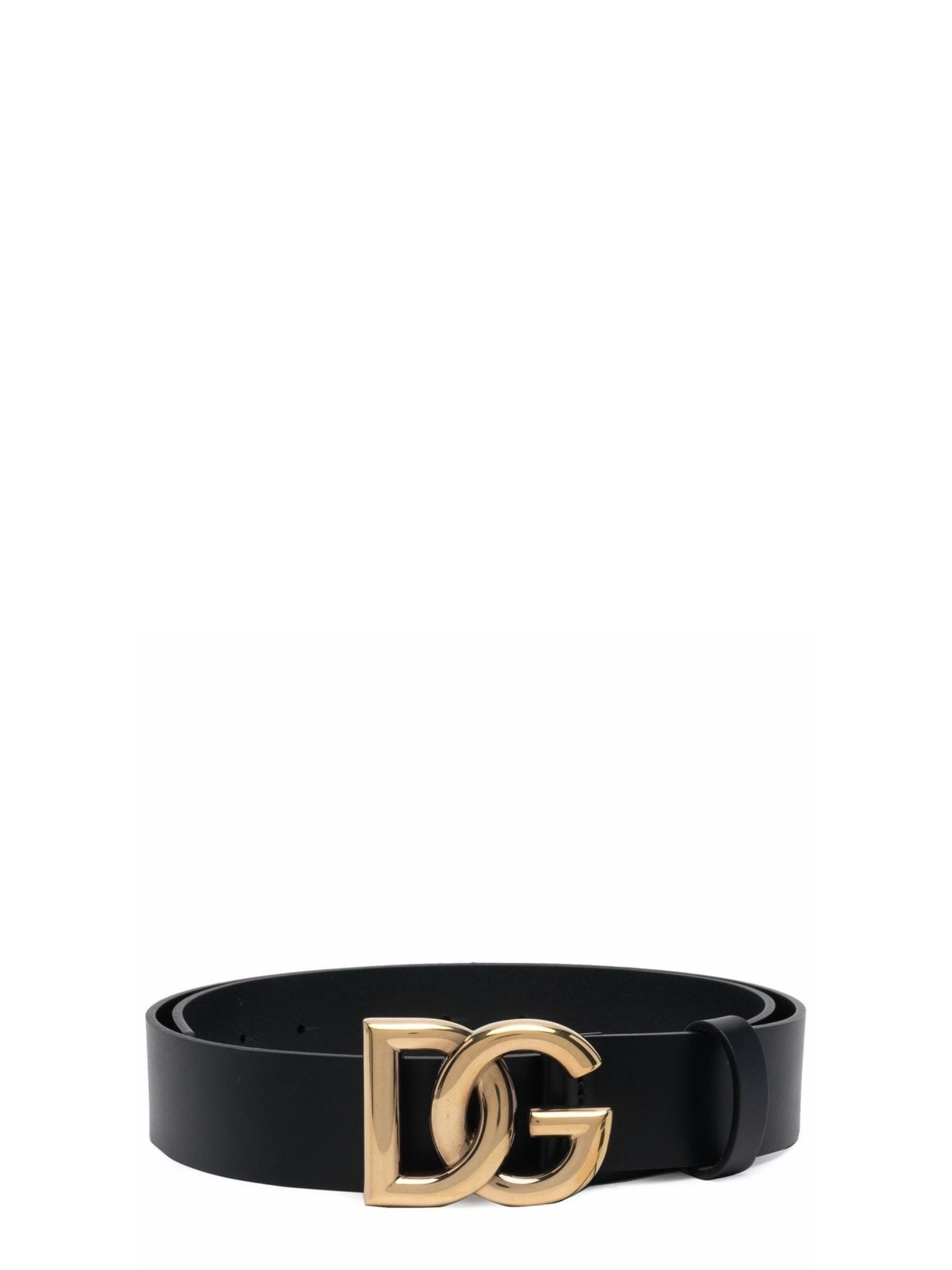 Dolce & Gabbana Dg Logo Leather Belt