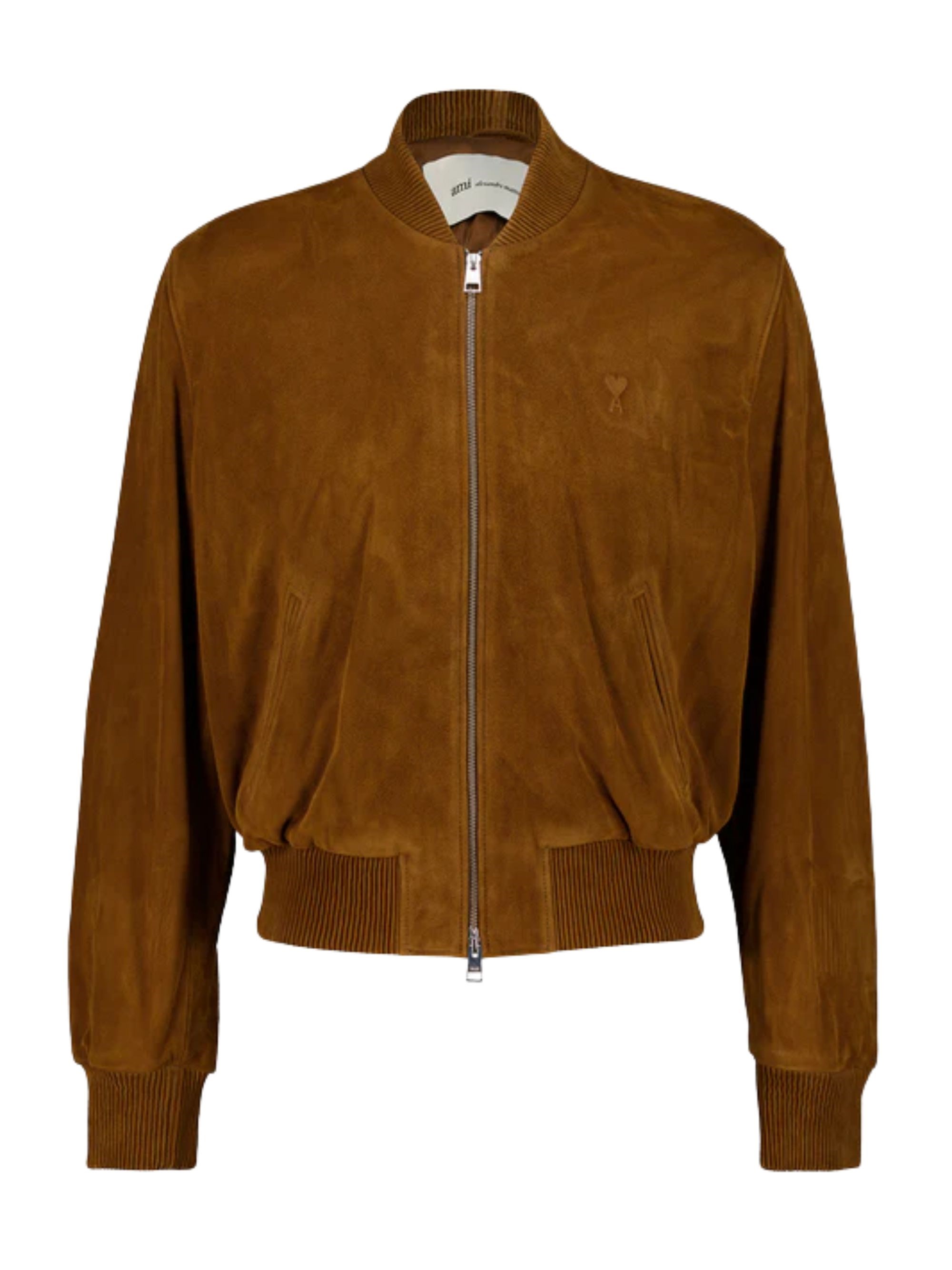Ami Paris Suede Leather Zipped Jacket