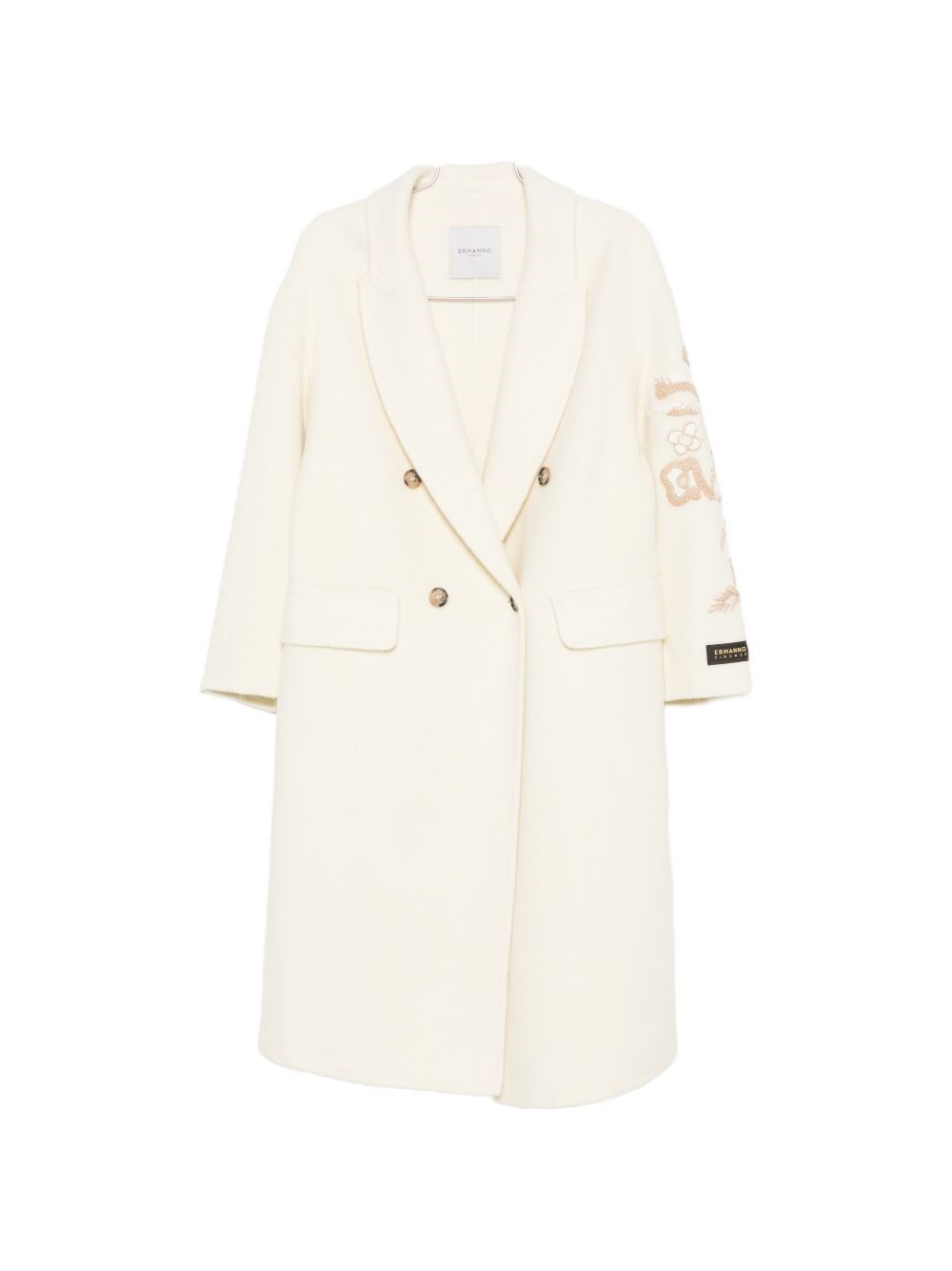 ERMANNO Wool Double-Breasted Coat