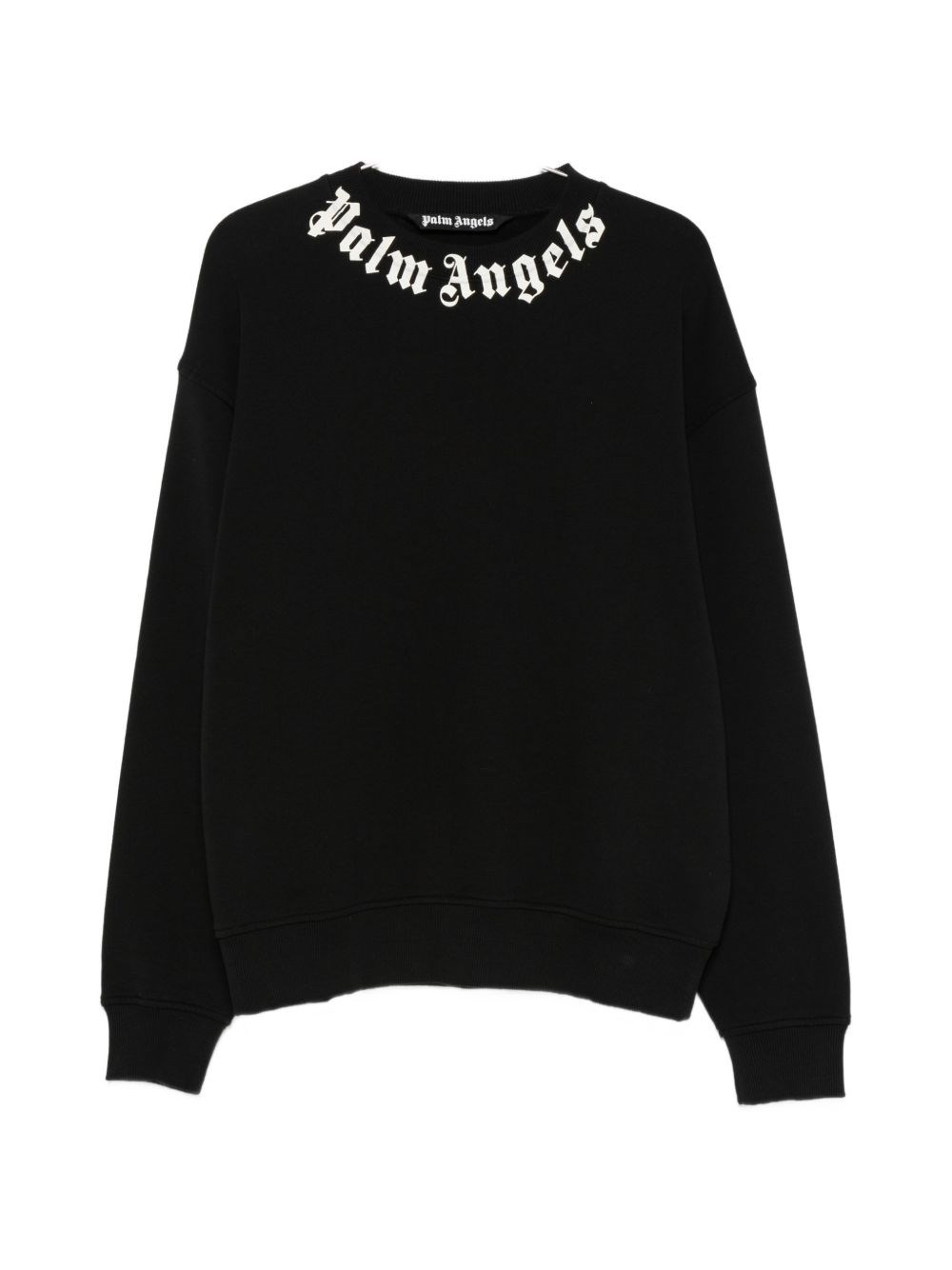 Palm Angels Neck Logo Cotton Sweatshirt