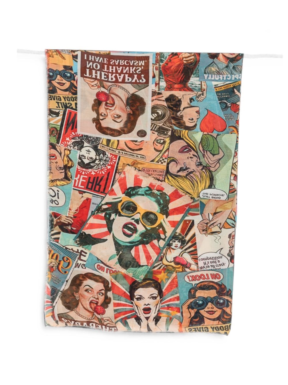 Faliero Sarti Woman Power Print Stole Faliero Sarti Woman Power Print Stole