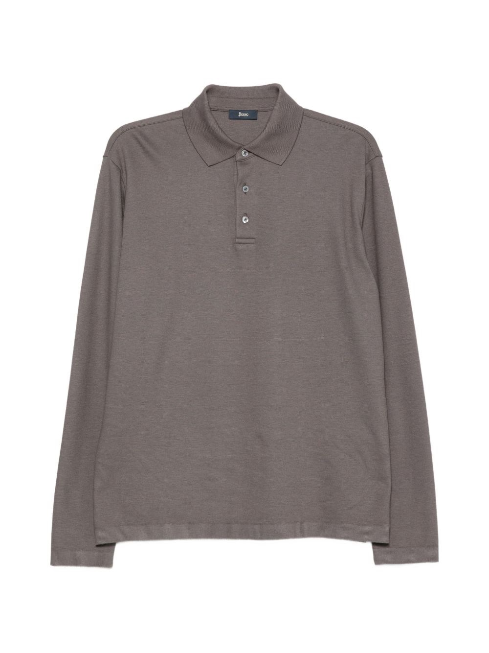 Herno , Round-Neck Knitwear, Male, Brown, S, Wool Polo Shirt - Image 2