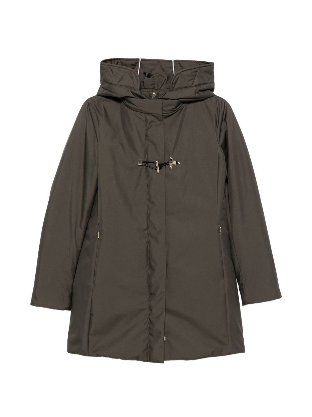 Nylon Midi Parka Coat