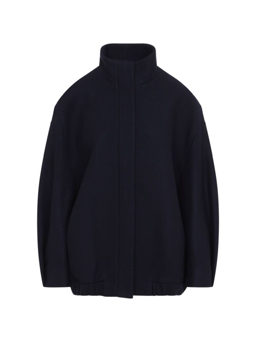 Dries Van Noten Voles Wool Blend Bomber Jacket In Blue