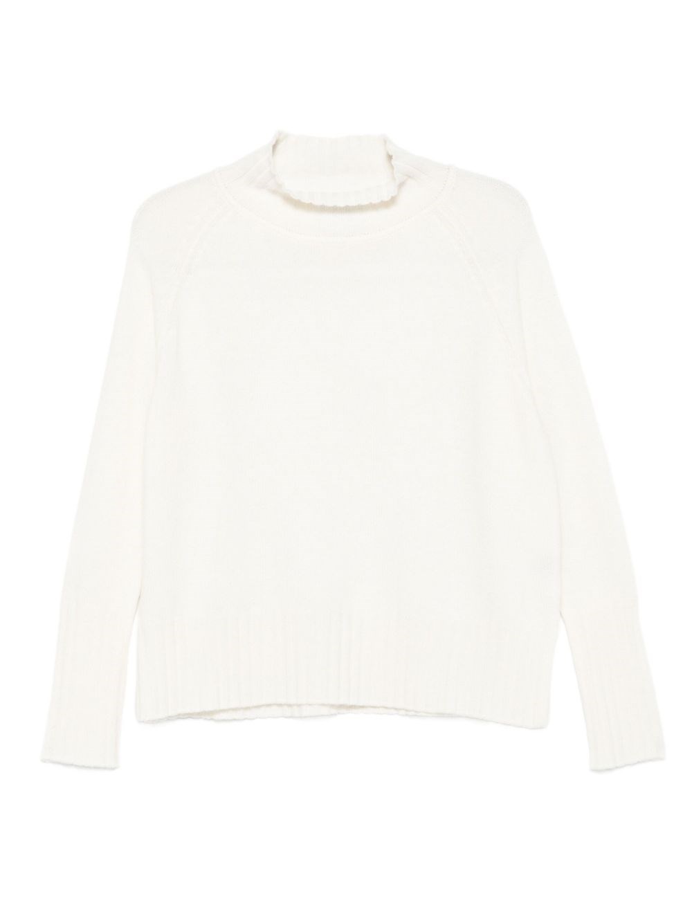 Beyou Cashmere Turtle-neck Sweater In White