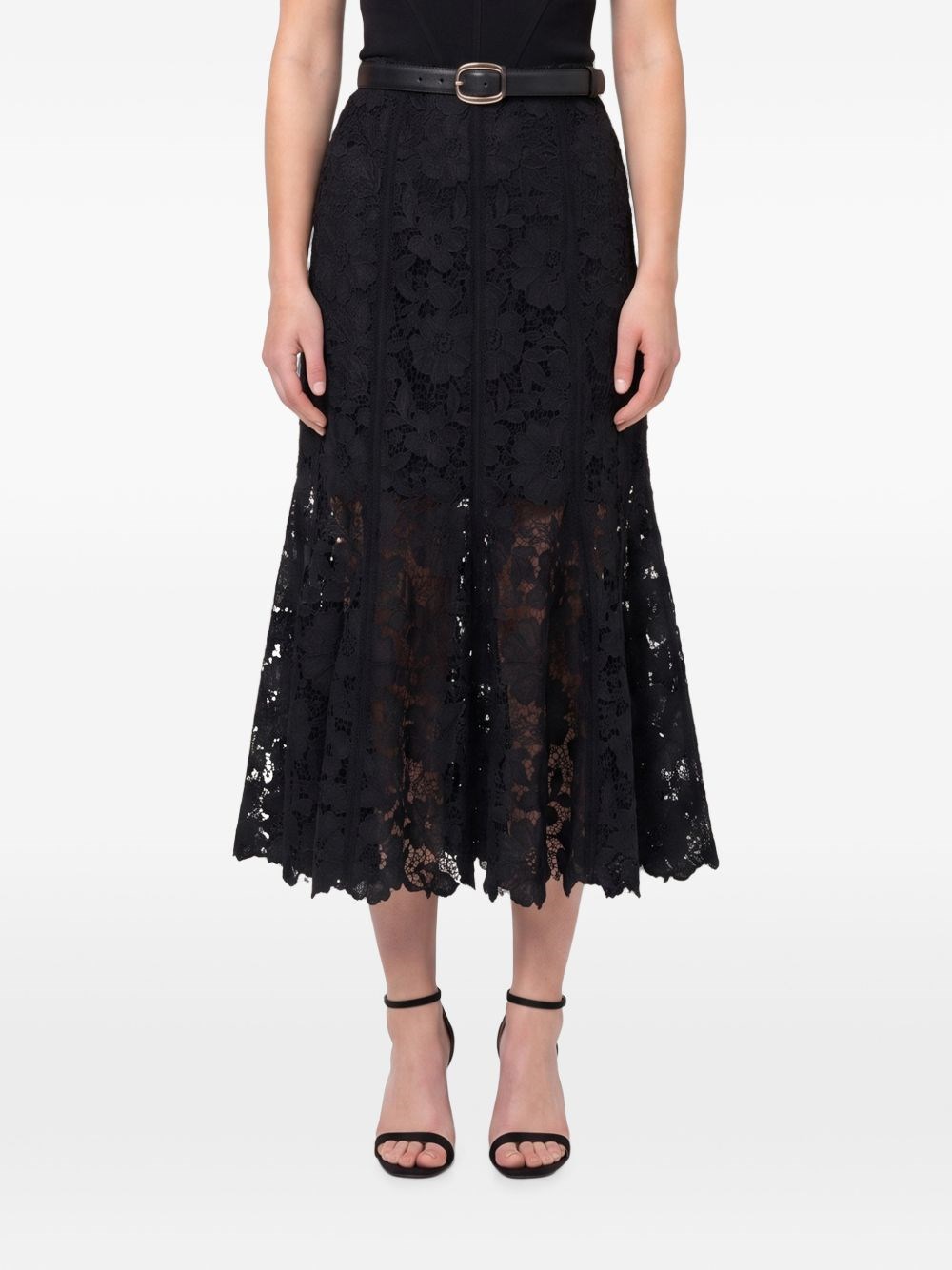 SELF PORTRAIT Lace Midi Skirt