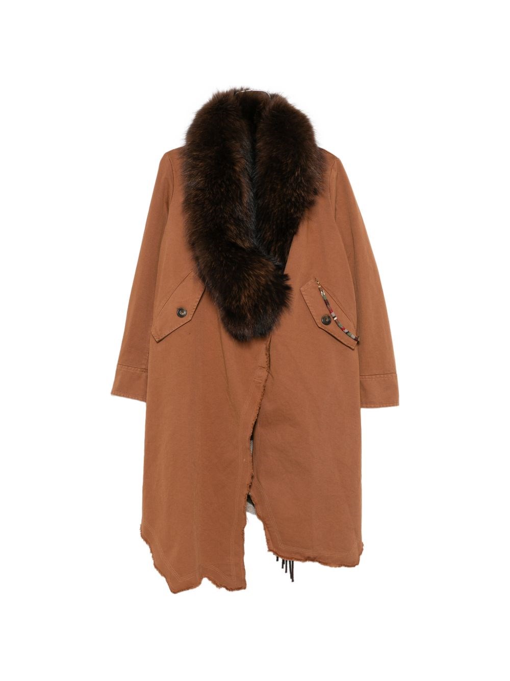 BAZAR DE LUXE Wool Midi Parka Coat