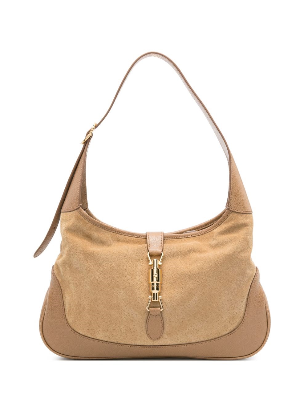 Gucci Jackie 1961 Schultertasche in mittlerer Größe in Sandfarbe