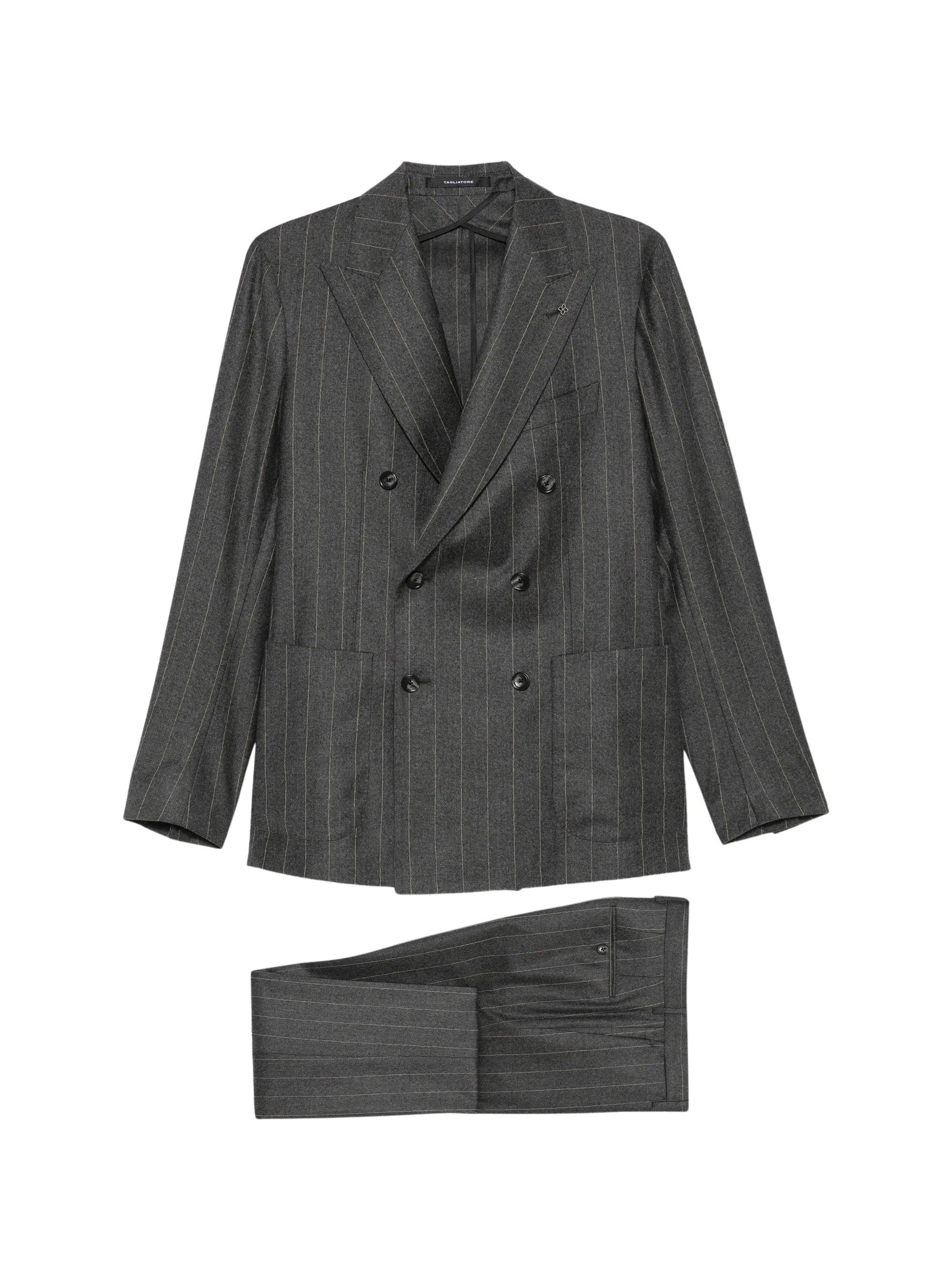 Tagliatore Pinstripe-Pattern Double-Breasted Suit