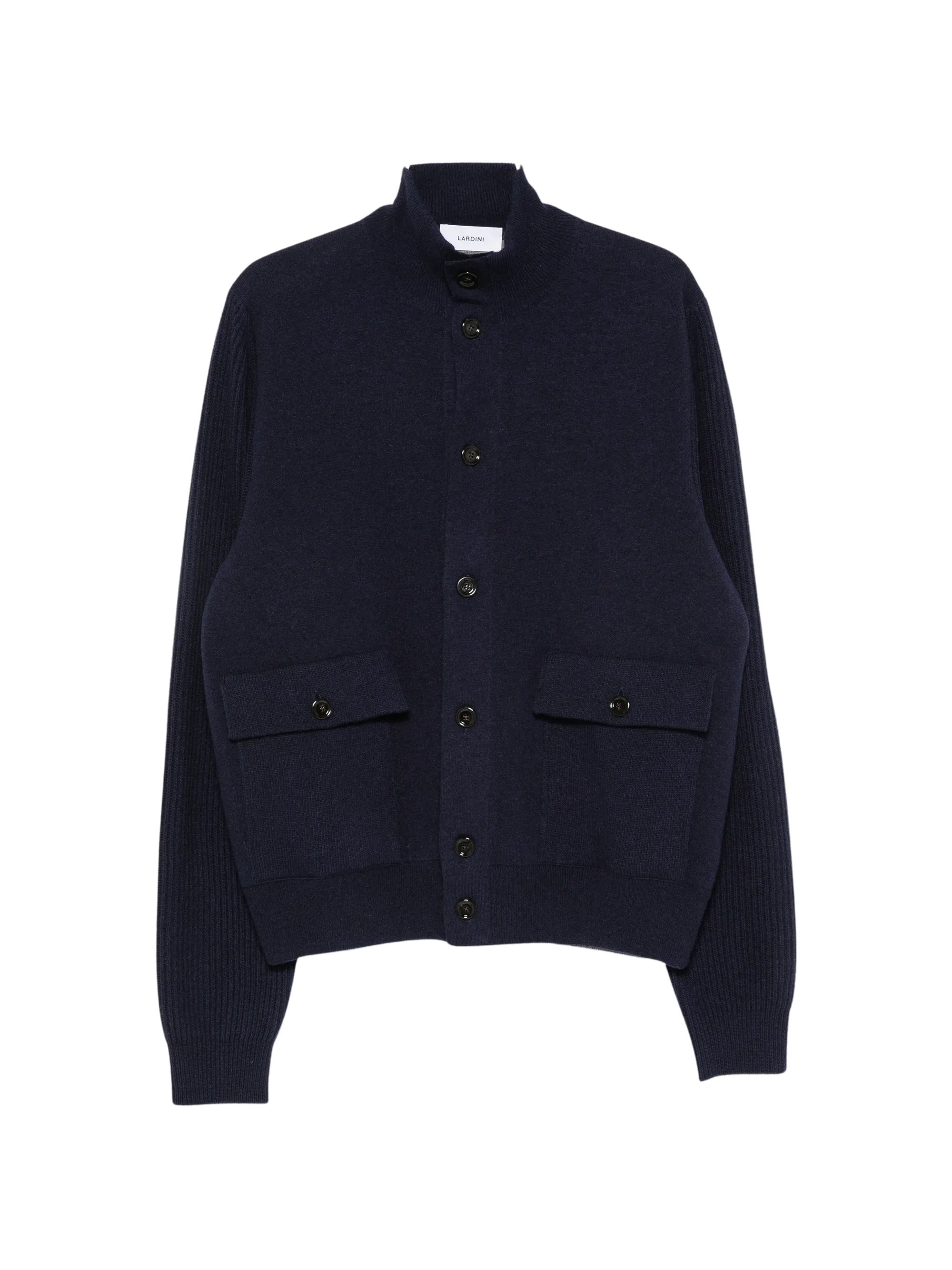 Ribbed-Knit Panelled Jacket