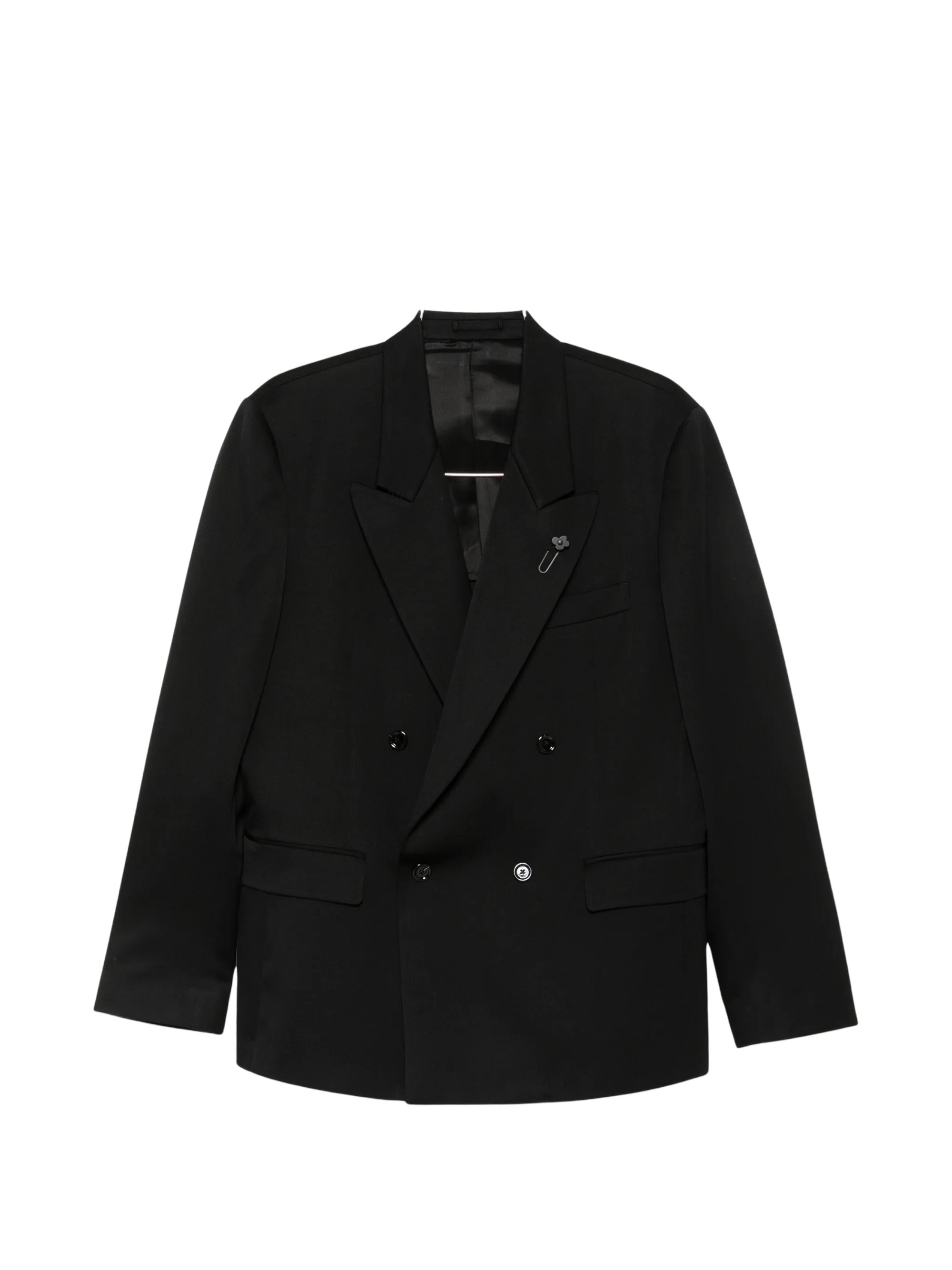 Lardini Double-Breasted Peak-Lapel Blazer