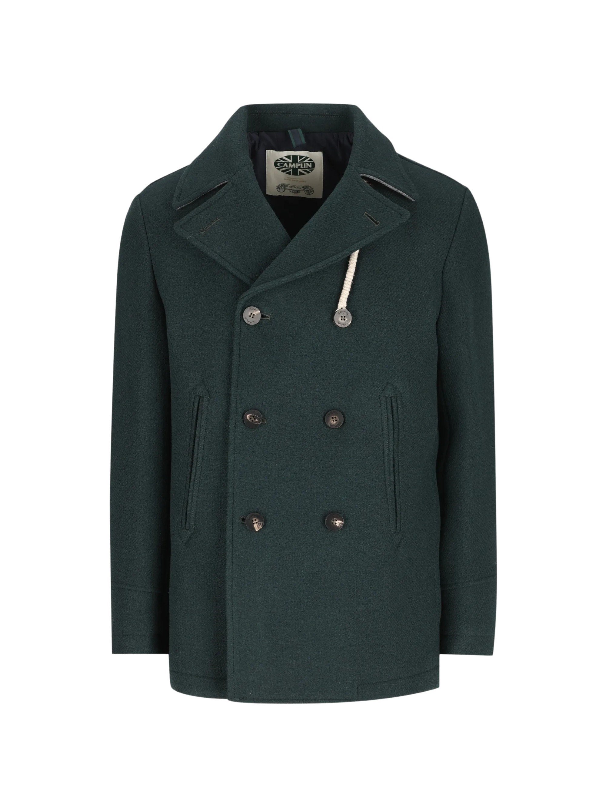 Notch-Lapel Double-Breasted Peacoat