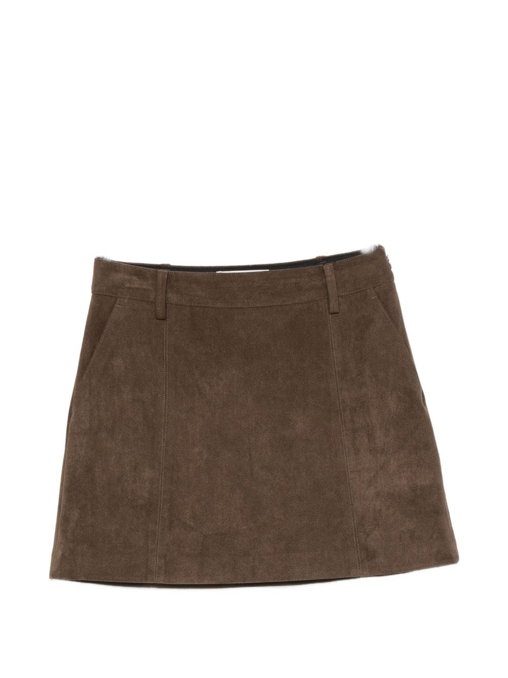 DUNST Suede Effect Mini Skirt