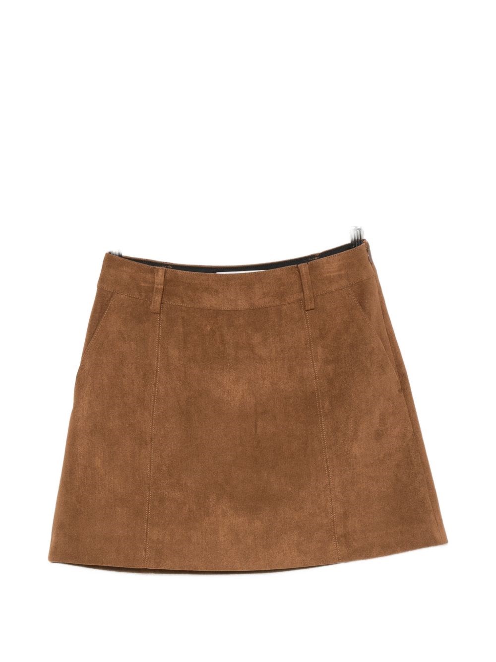DUNST Women's Alter-Suede Mini Skirt Brown