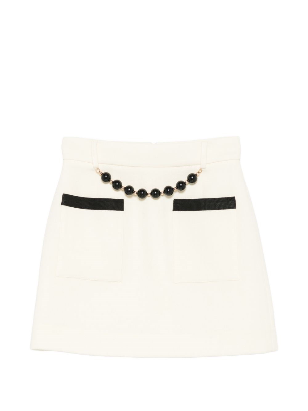 Alessandro Enriquez Wool Mini Skirt In White