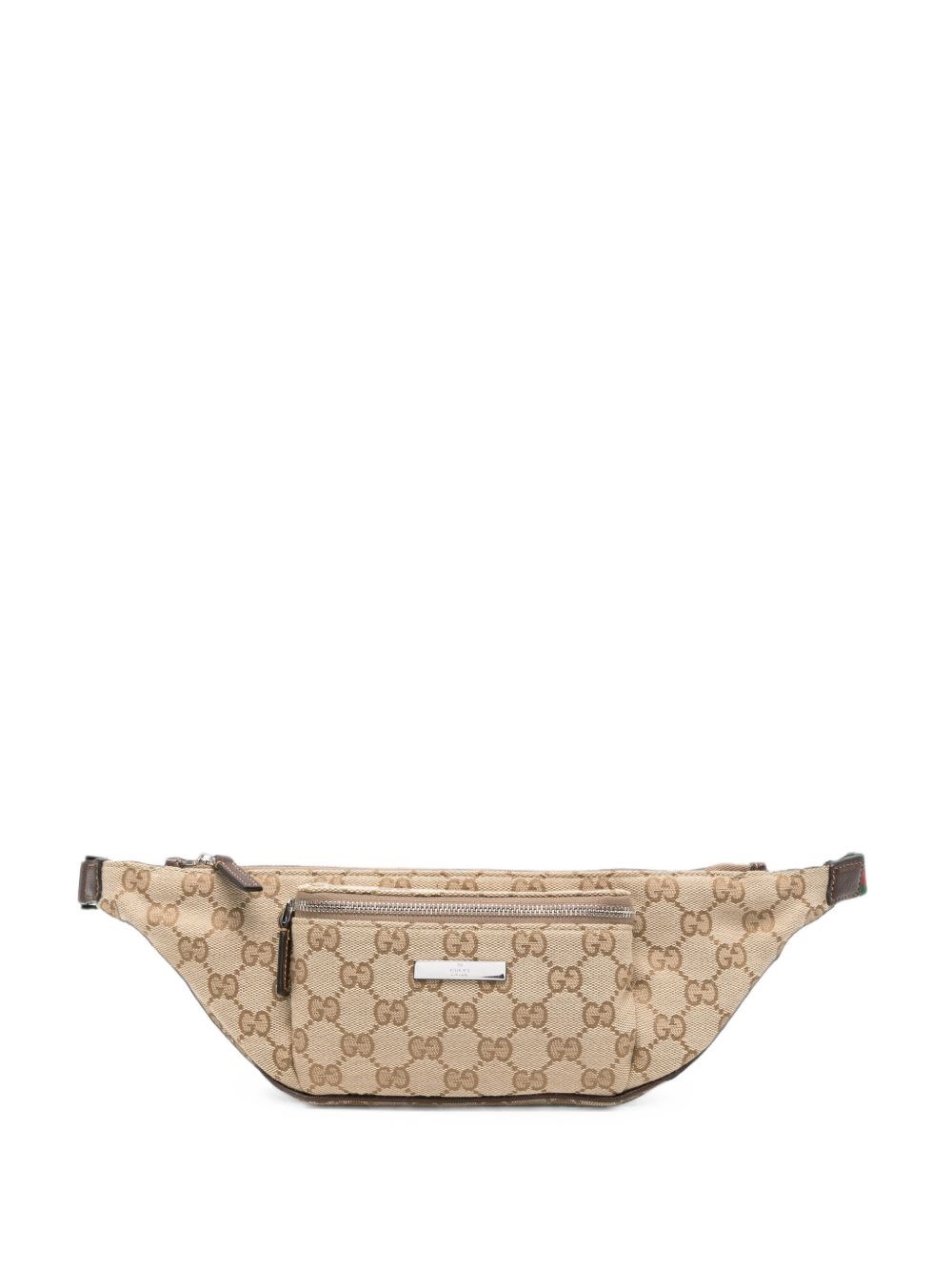 Flatpack Small Brown GG Fabric Belt Bag