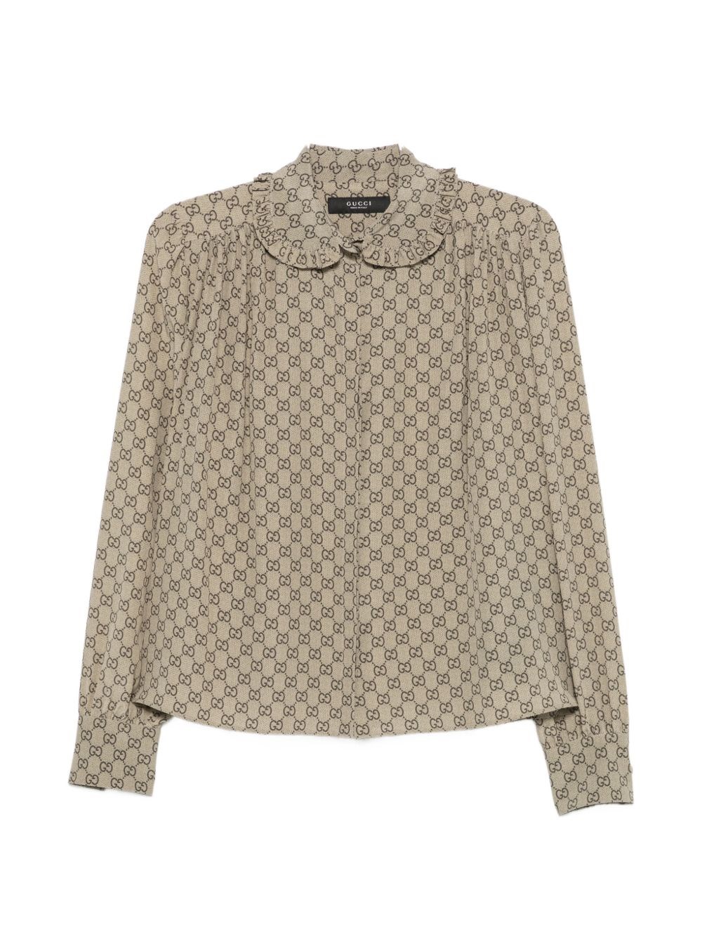 Gucci Gg Print Silk Shirt