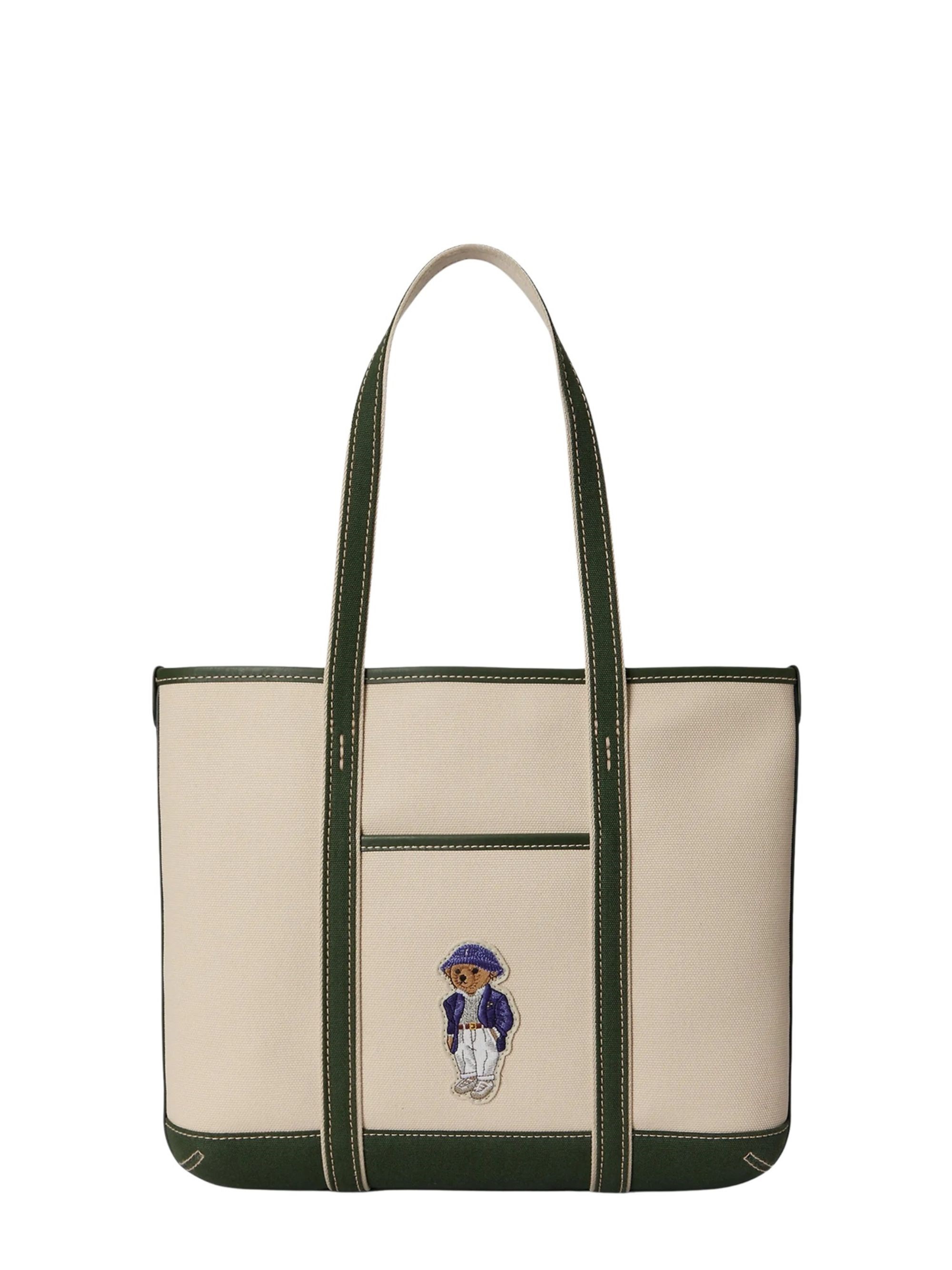 POLO RALPH LAUREN Small Canvas Polo Bear Shopper Tote