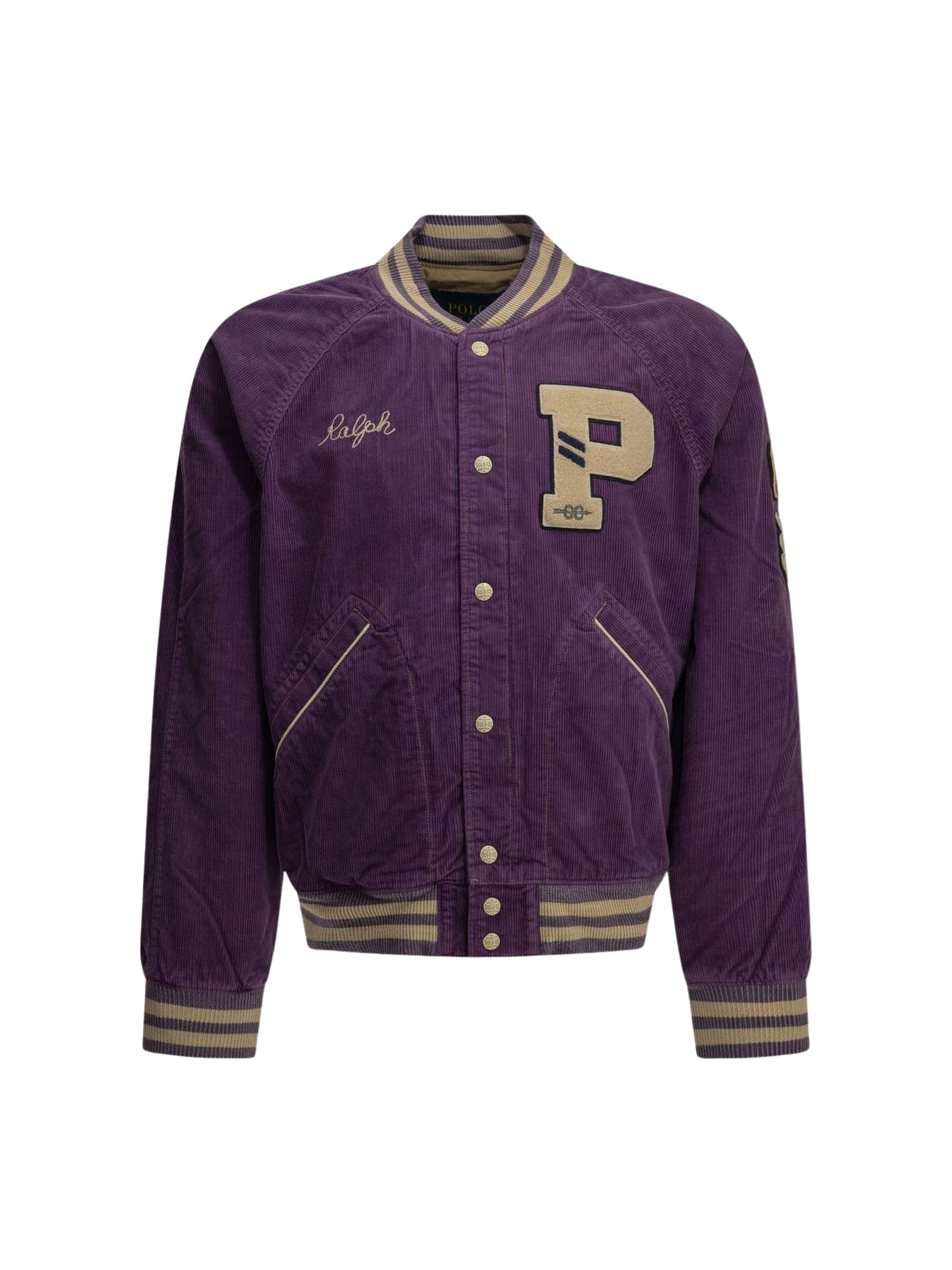 POLO RALPH LAUREN Giacca Bomber In Velluto Varsity