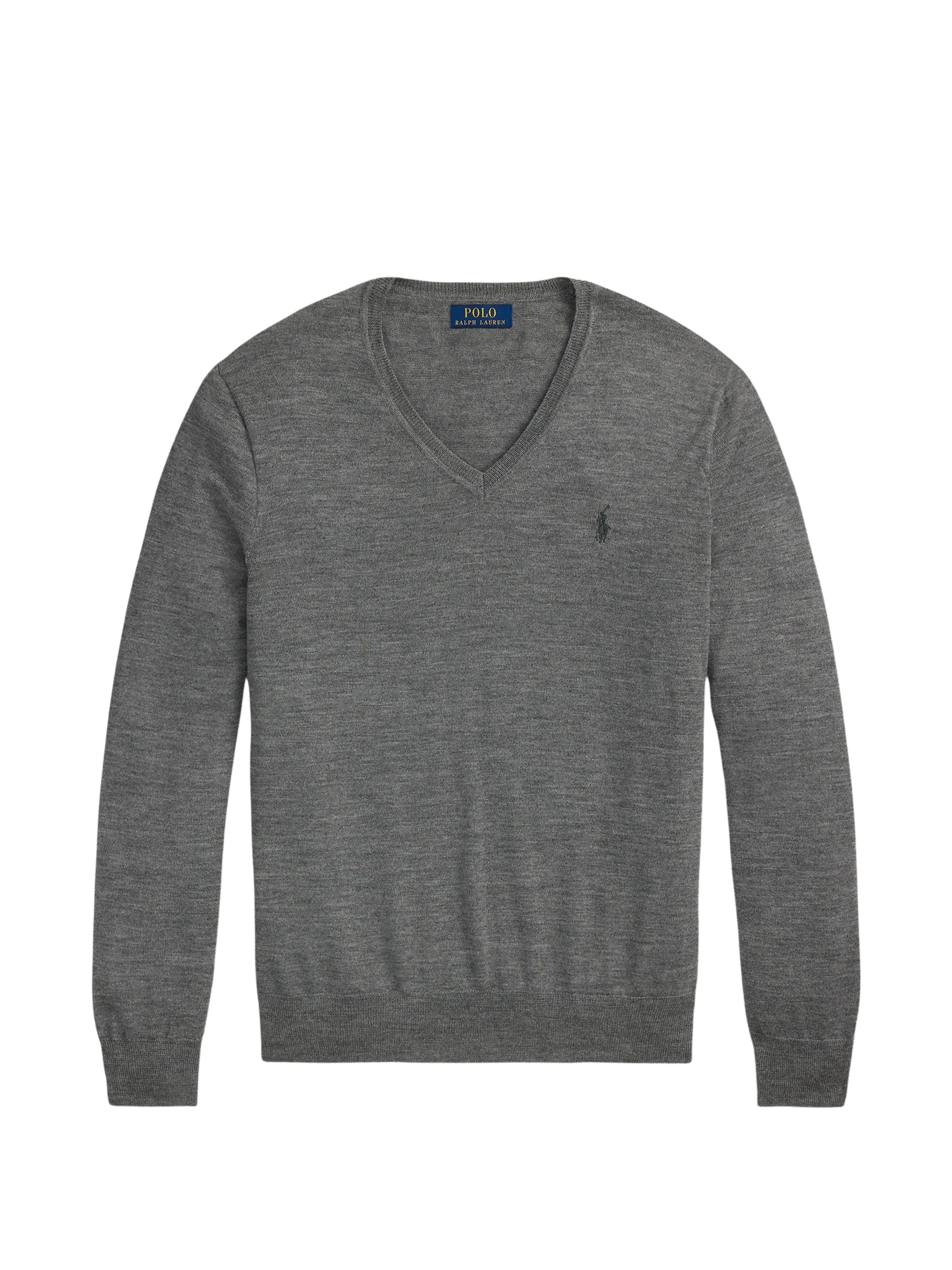 POLO RALPH LAUREN Maglione A V Con Logo Ricamato