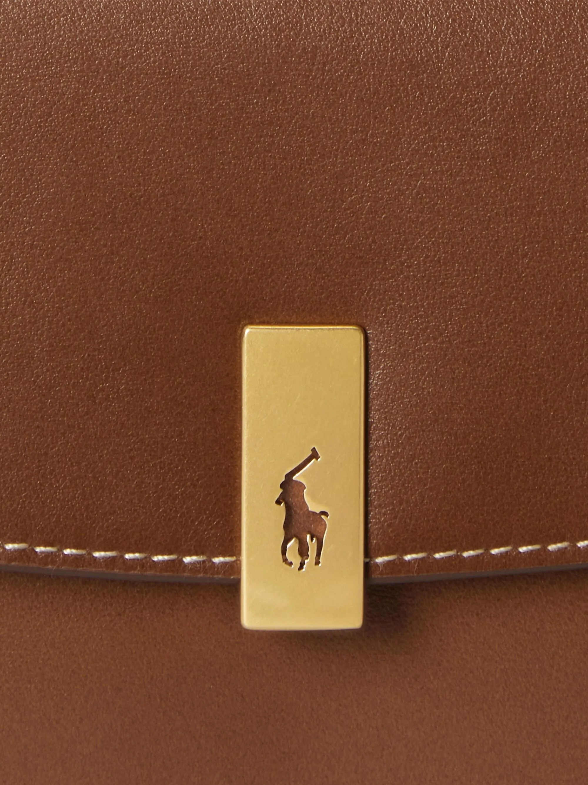 POLO RALPH LAUREN | Borsa portafoglio con tracolla Polo ID cuoio | Women | PZ