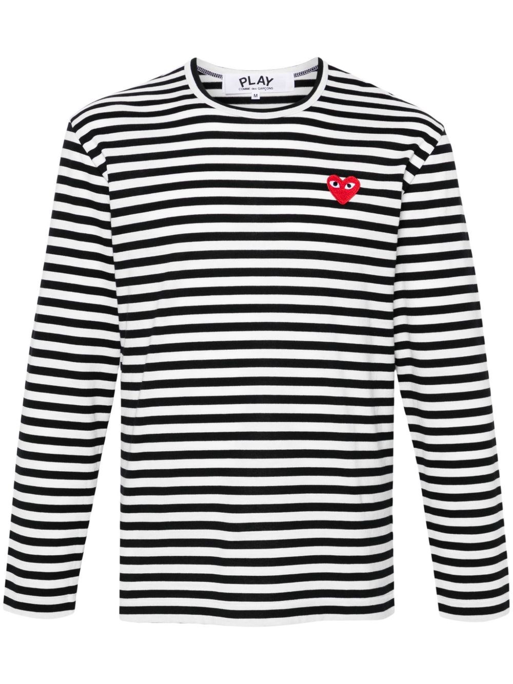 COMME DES GARÇONS PLAY Red Heart Striped T-Shirt