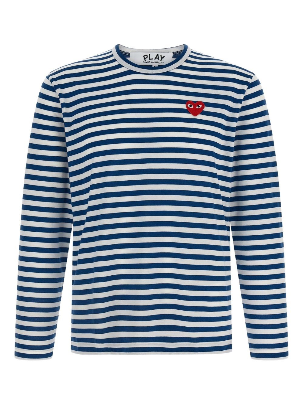 COMME DES GARÇONS PLAY Red Heart Striped Cotton T-Shirt
