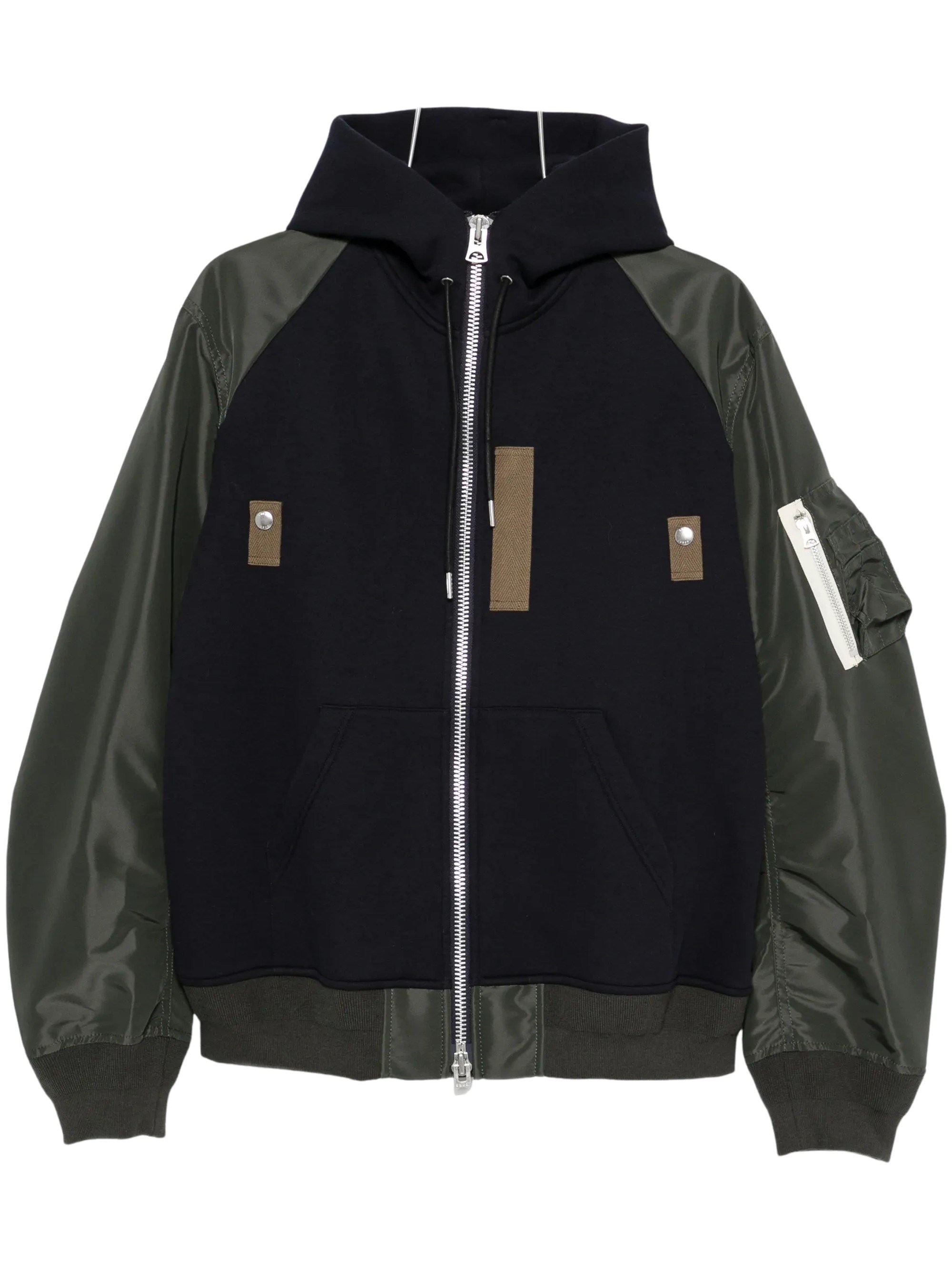 Cotton blend sweatshirt with nylon sleeves - Sacai, 2