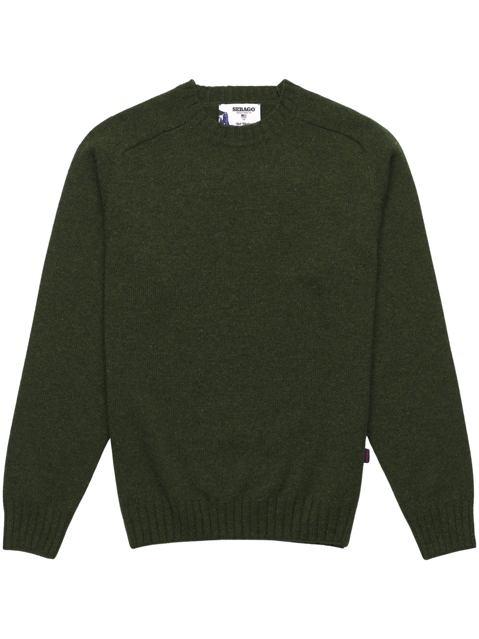 Forest Green Unisex Wool Leisure Jumper With Raglan Sleeves