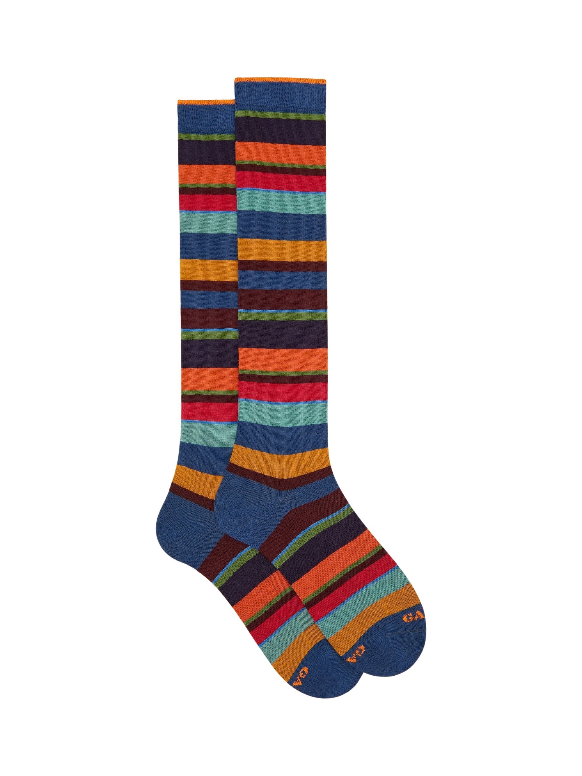 Long Blue Warm Cotton Socks