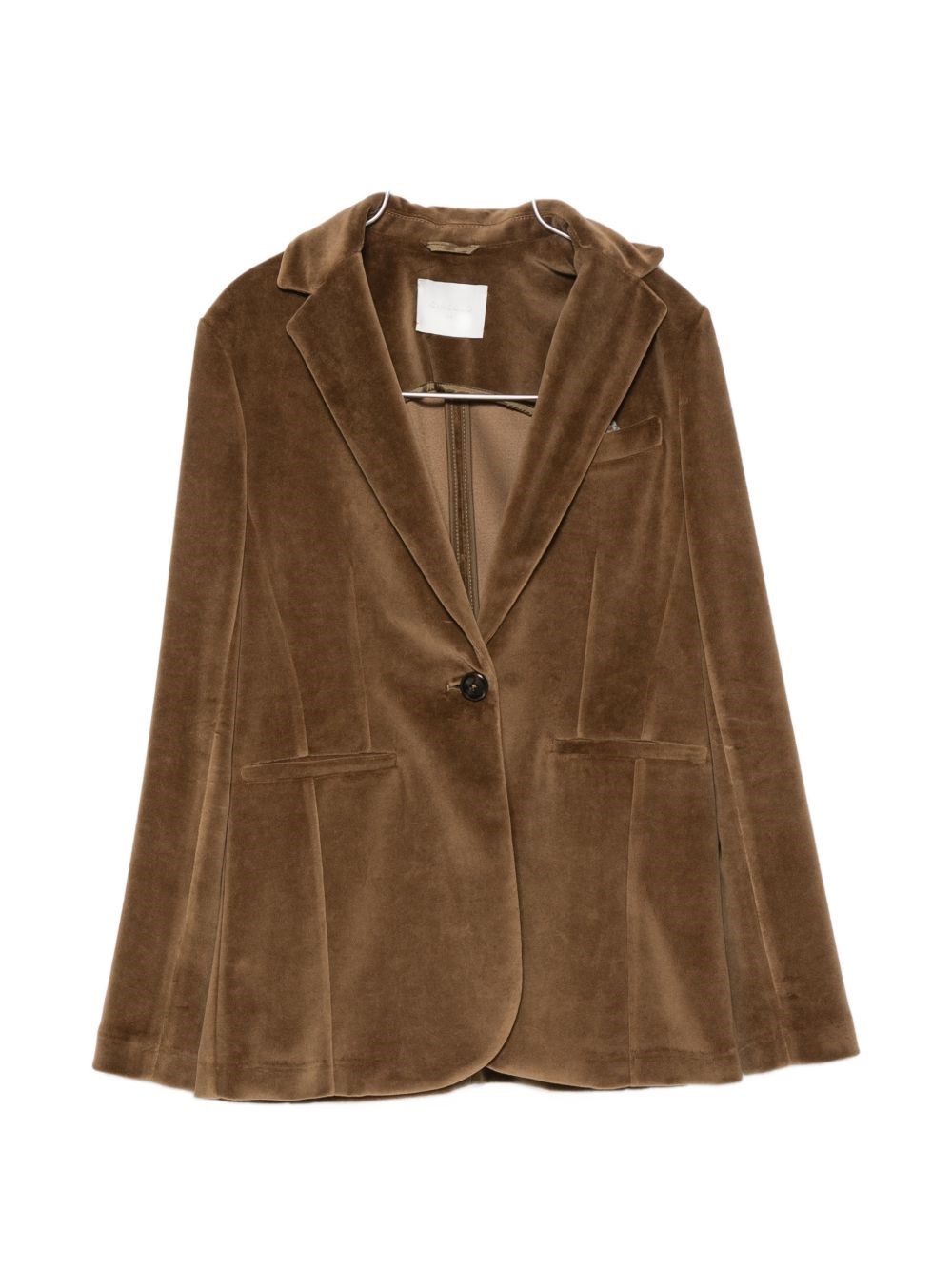 Velvet Single-Breasted Jacket