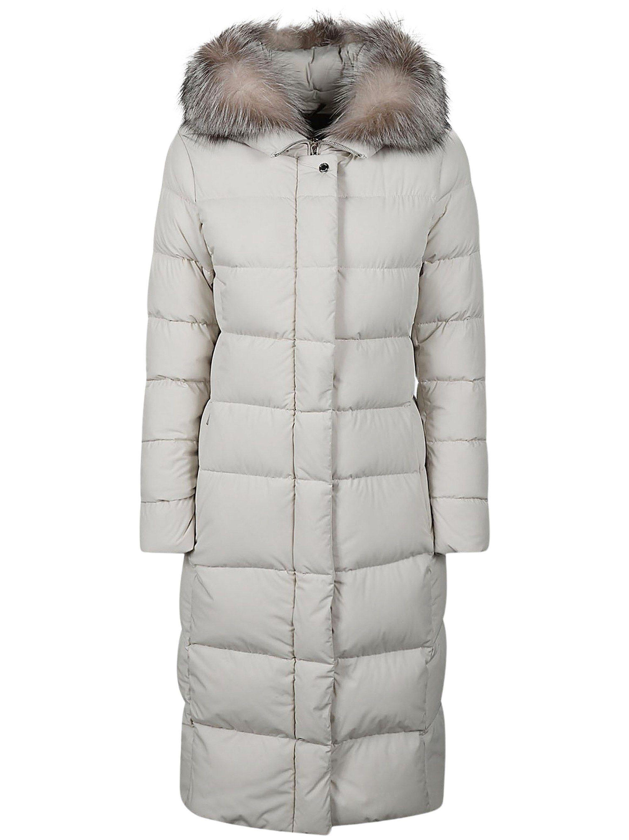 Piumino lungo Zagar-Kn in tessuto elastico idrorepellente - MOORER - gender_Woman