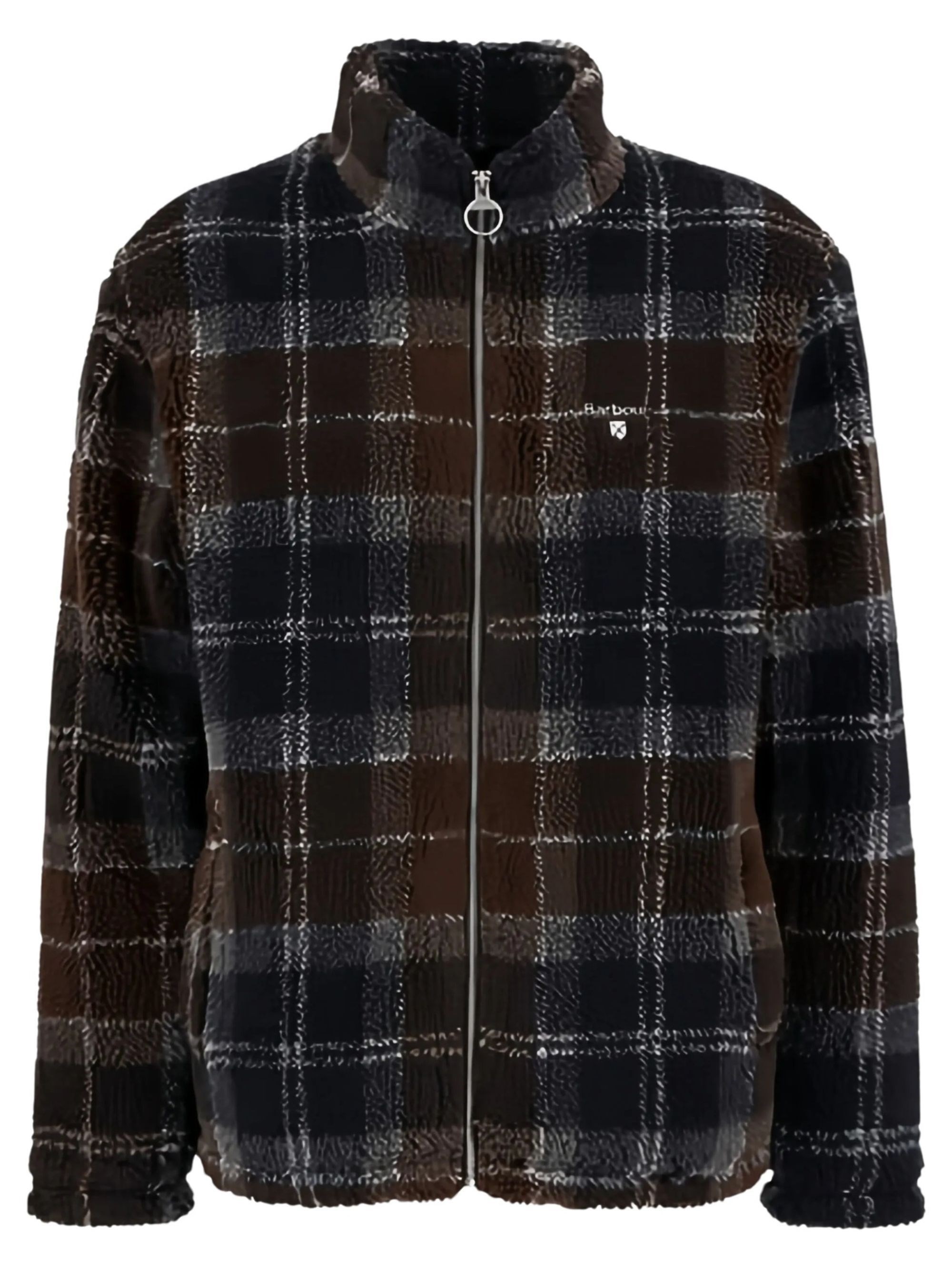 Barbour Sherpa Fleece With Tartan Pattern