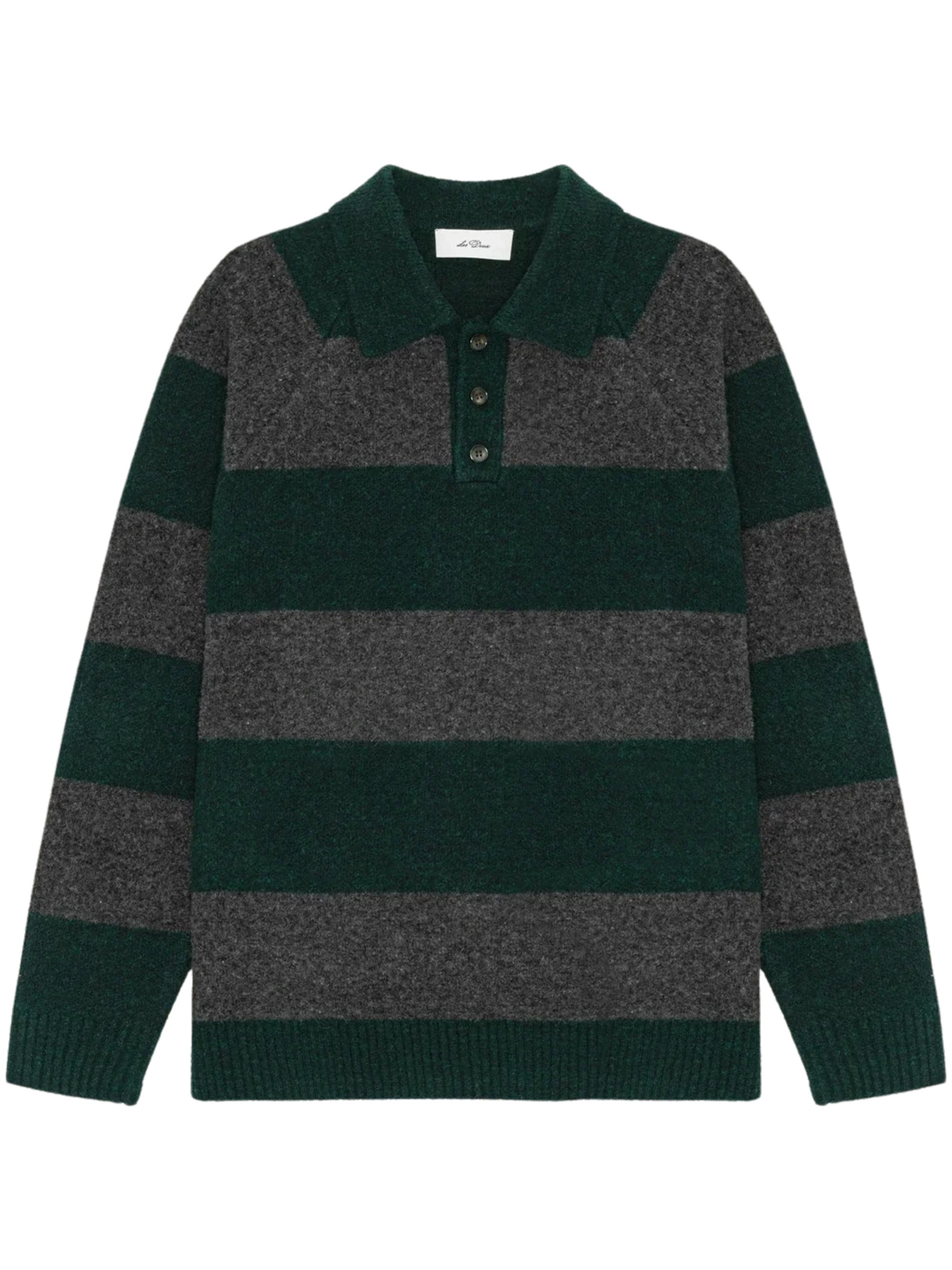 Striped Melange Knitted Polo