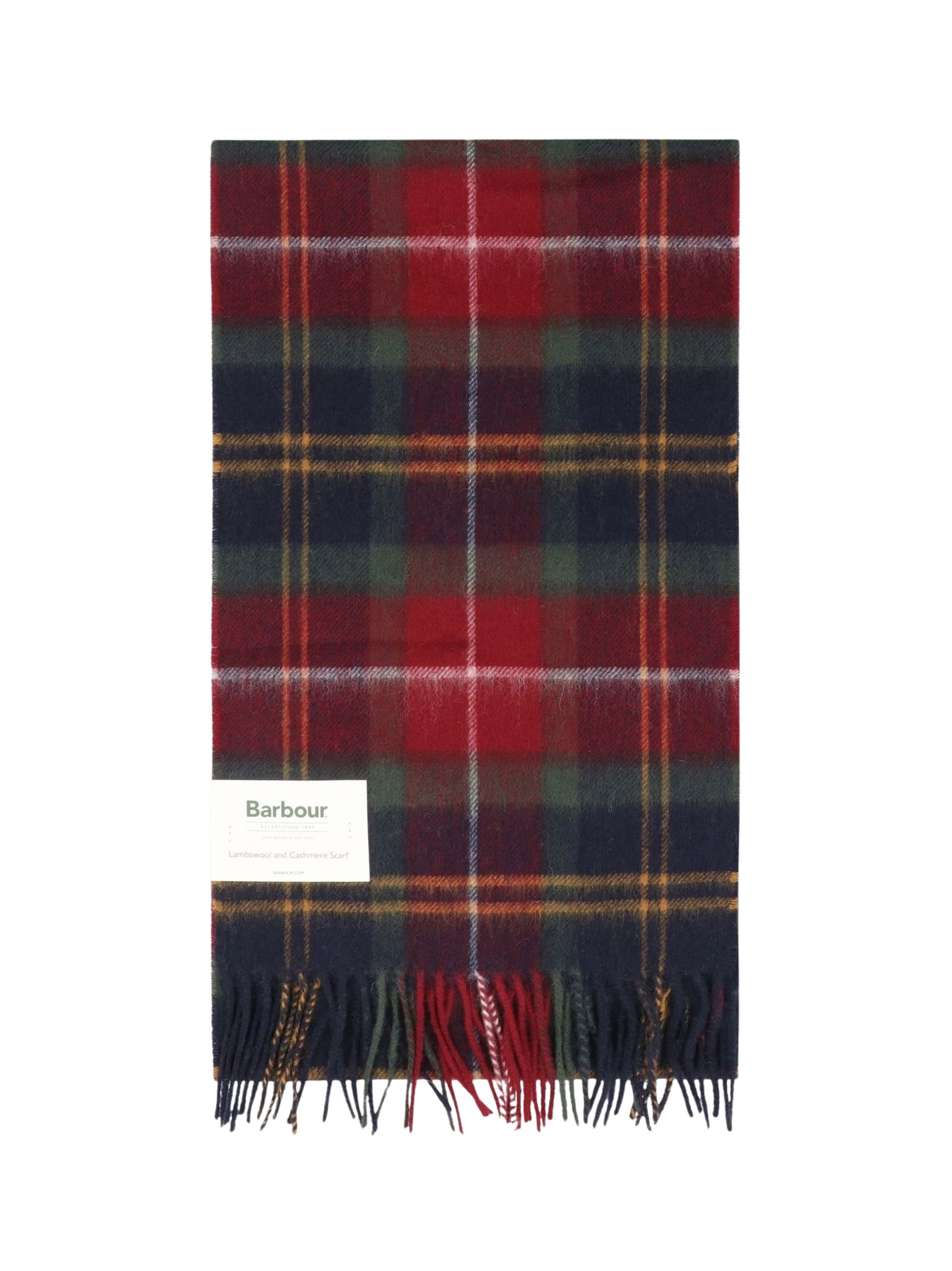 Barbour Tartan Cashmere Wool Scarf