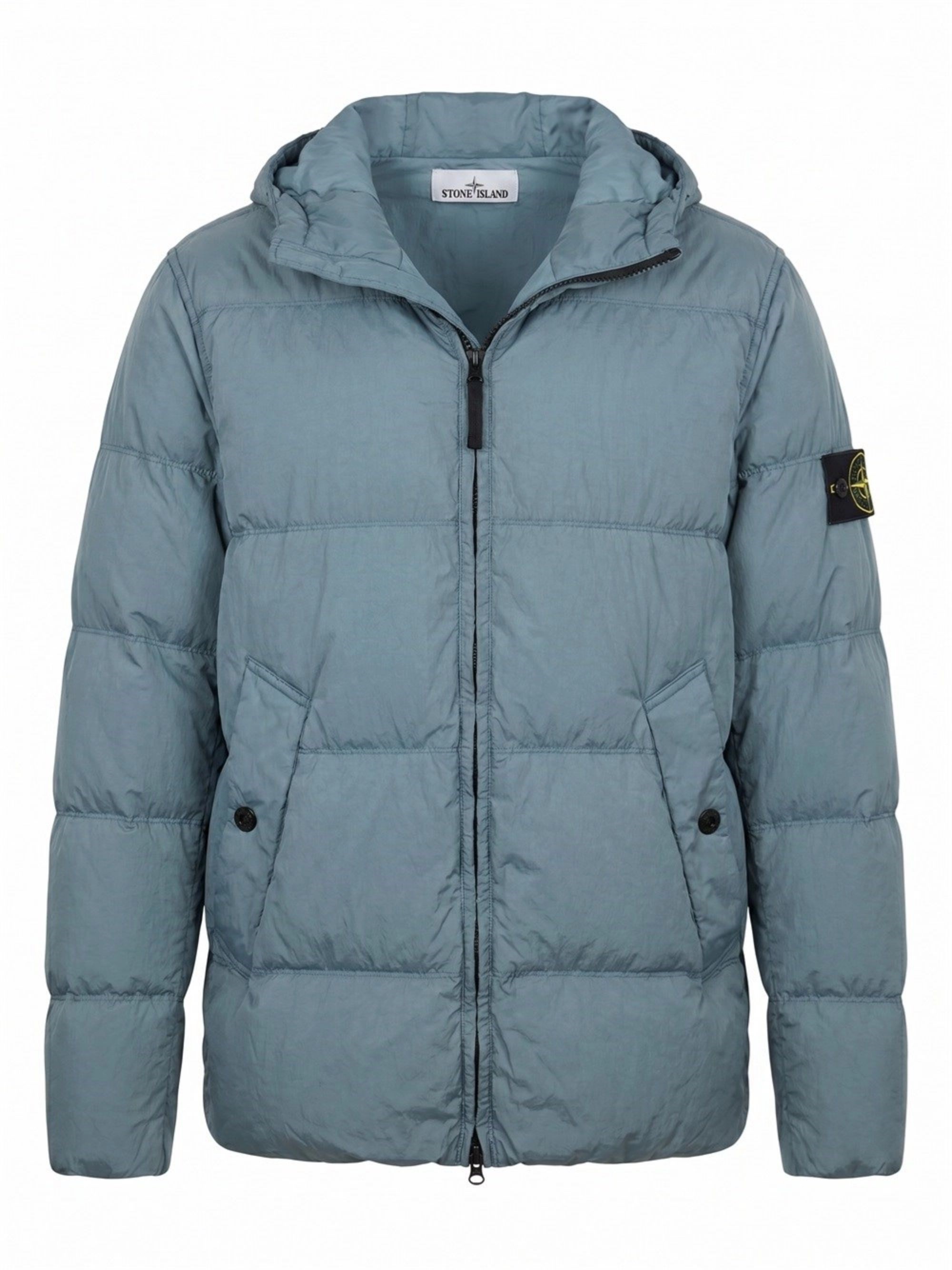 Stone Island Quilted Polyamide Down Jacket — Green