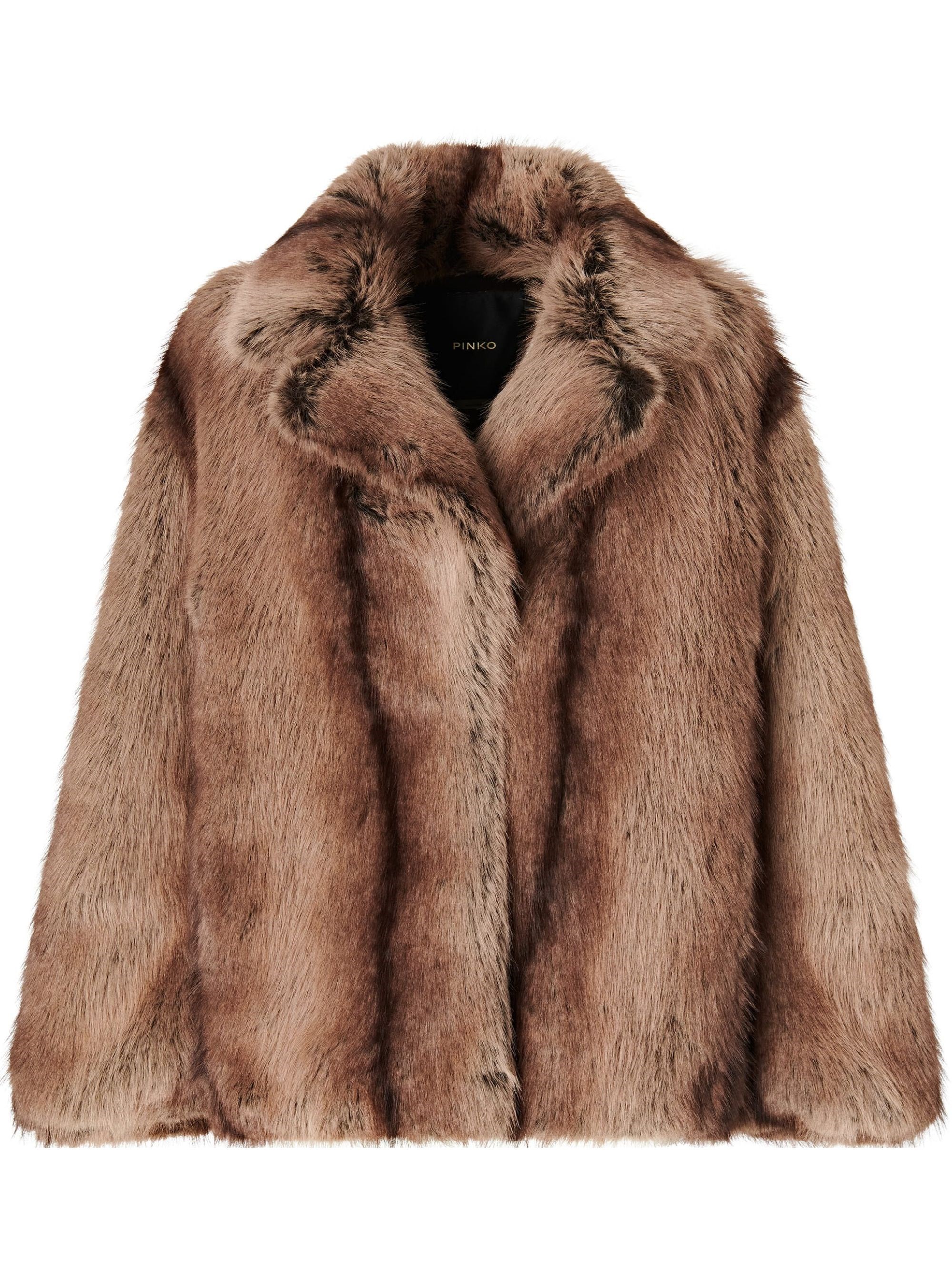 Pinko Women's Beige - Fur-Effect Pea Coat - S - Image 5