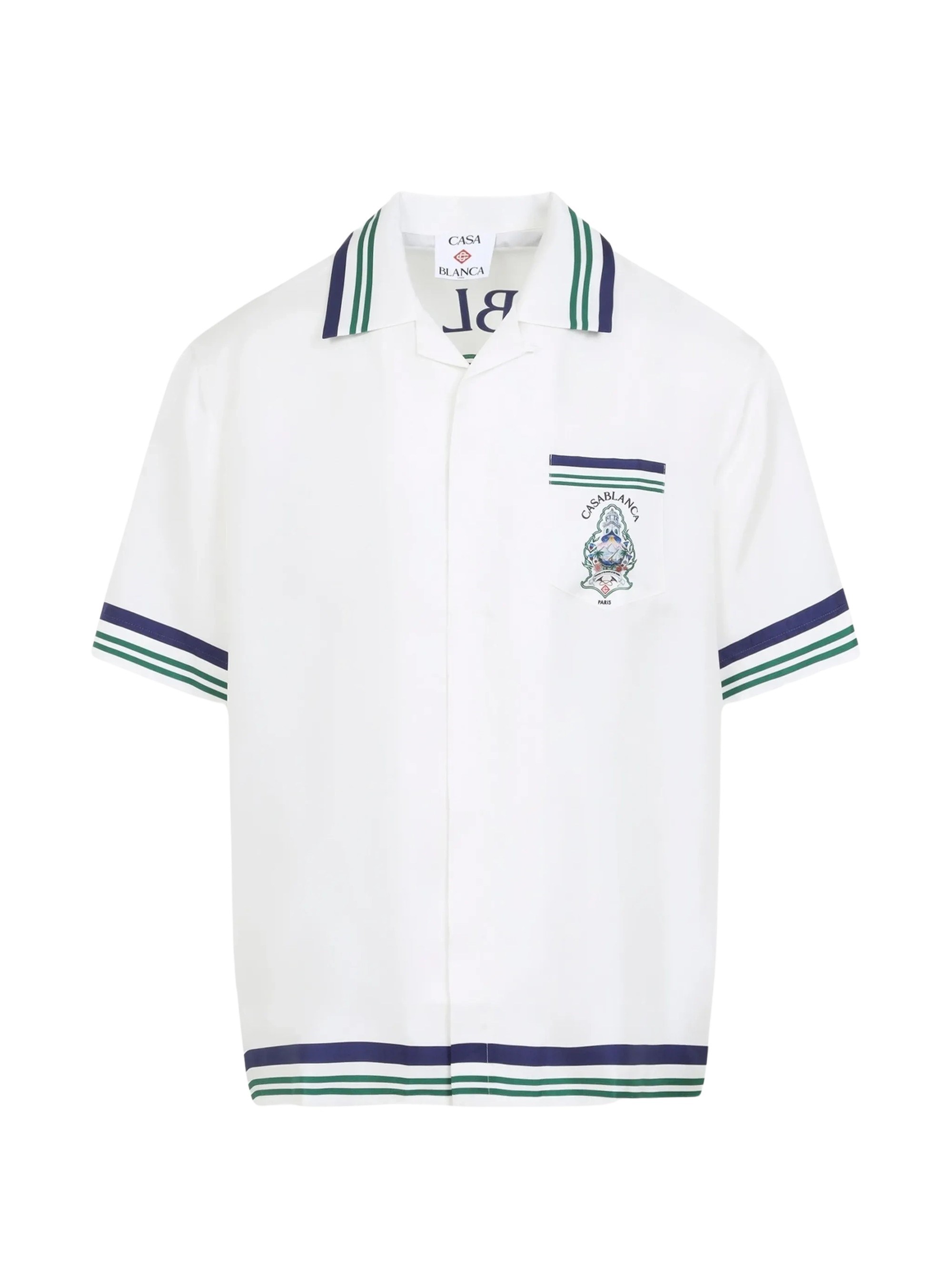 Casablanca Hotel Emblem Short-Sleeve Shirt By Casablanca