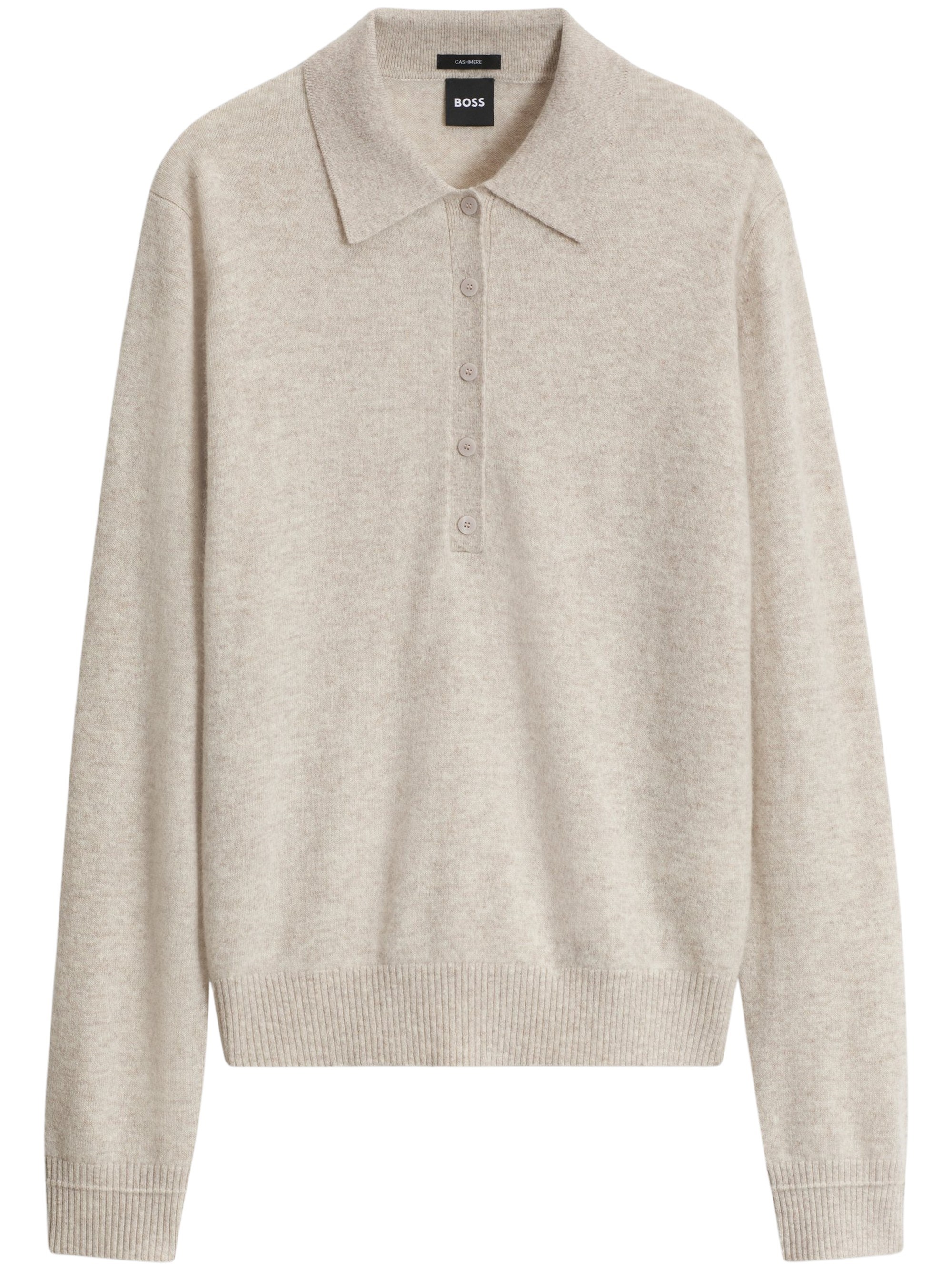 BOSS Polo Sweater In Pure Cashmere