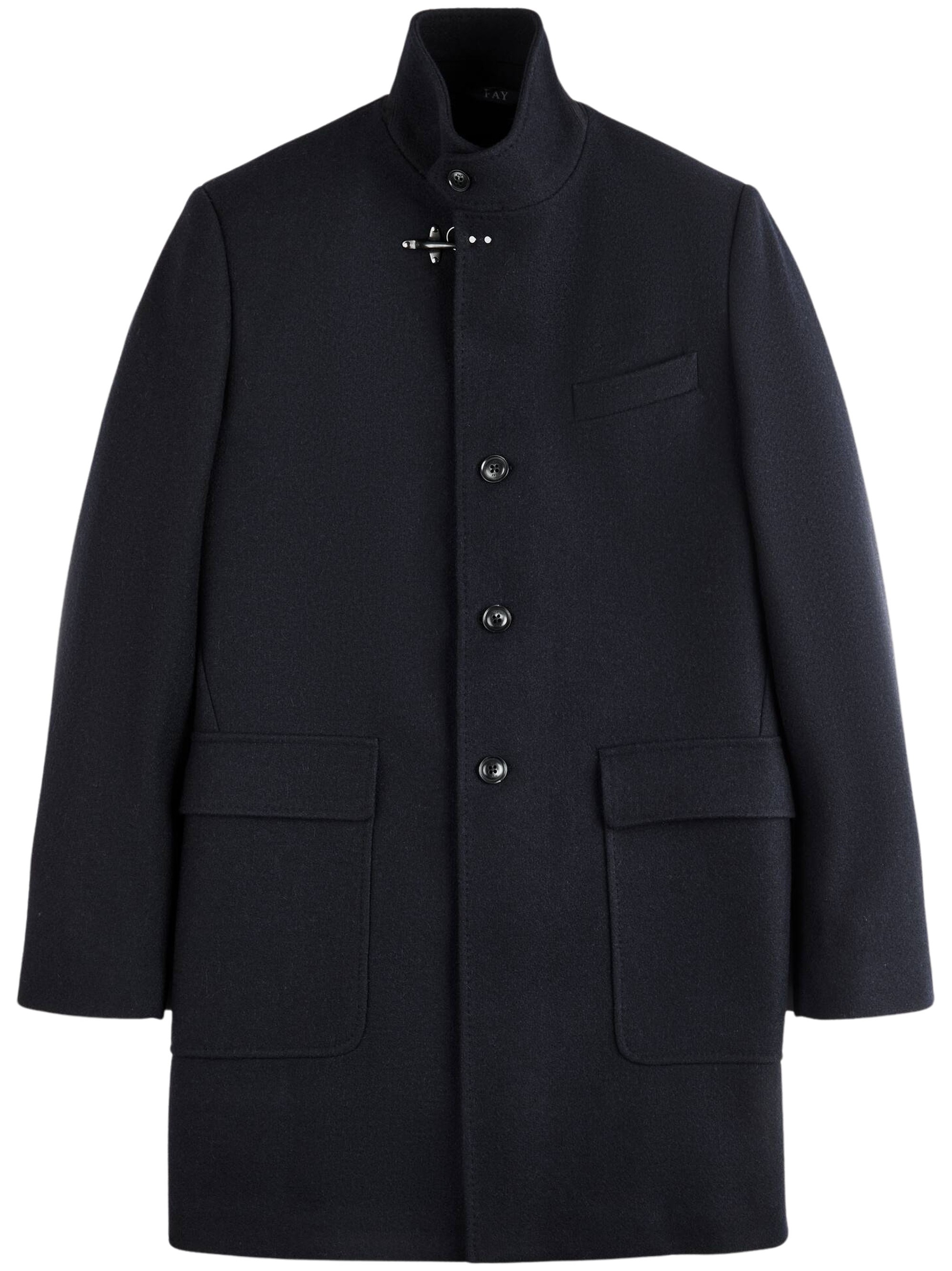 Lobster-Clasp Single-Breasted Coat