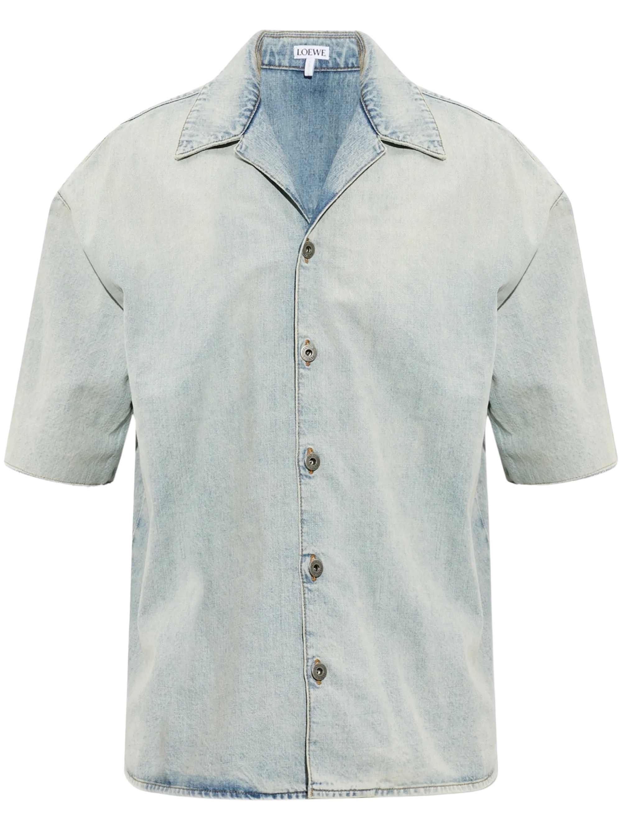Loewe Camicia In Denim A Maniche Corte
