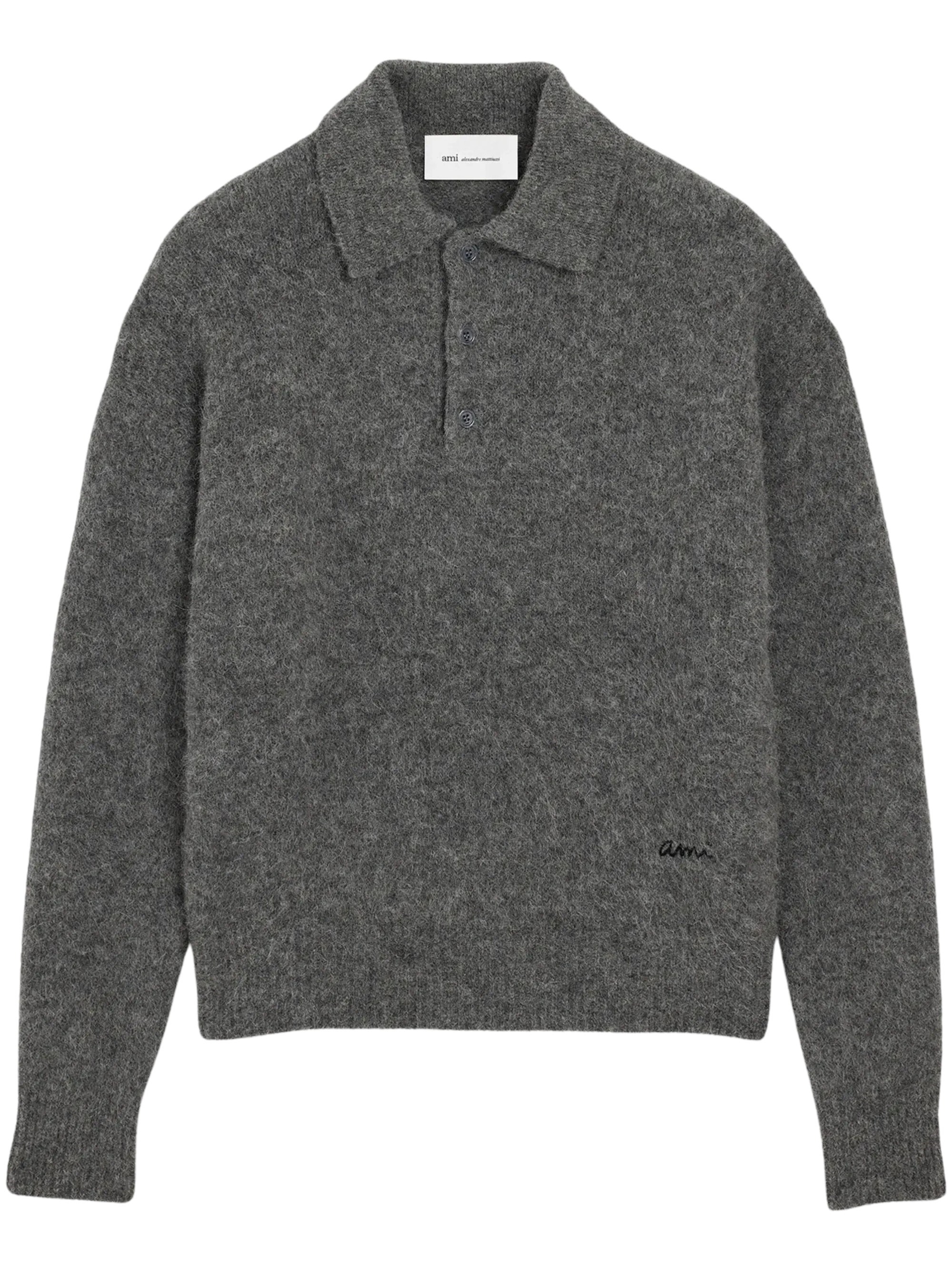 Ami Paris Wool Polo Shirt