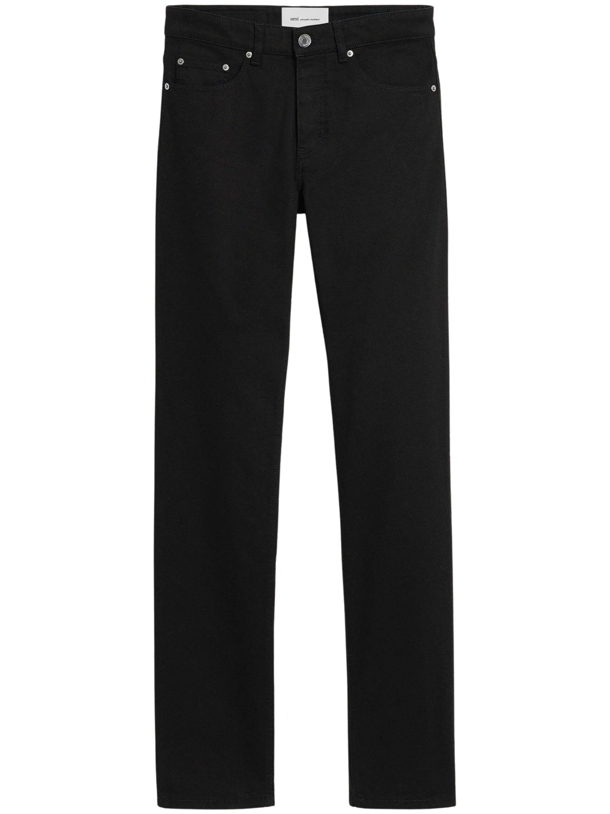 Ami Paris Black Classic-Fit Cotton Jeans